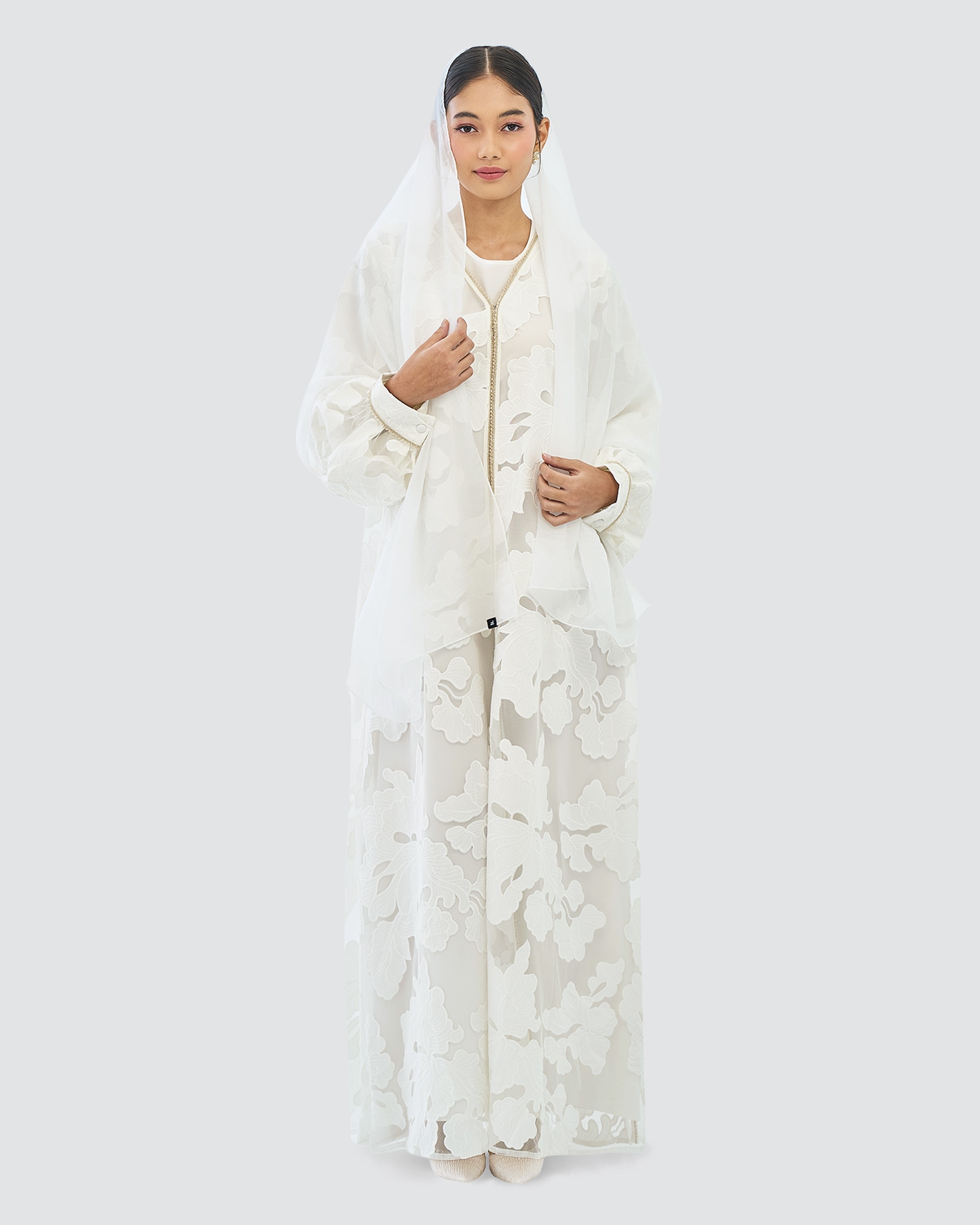 AISHA LACE ABAYA AND SHAWL