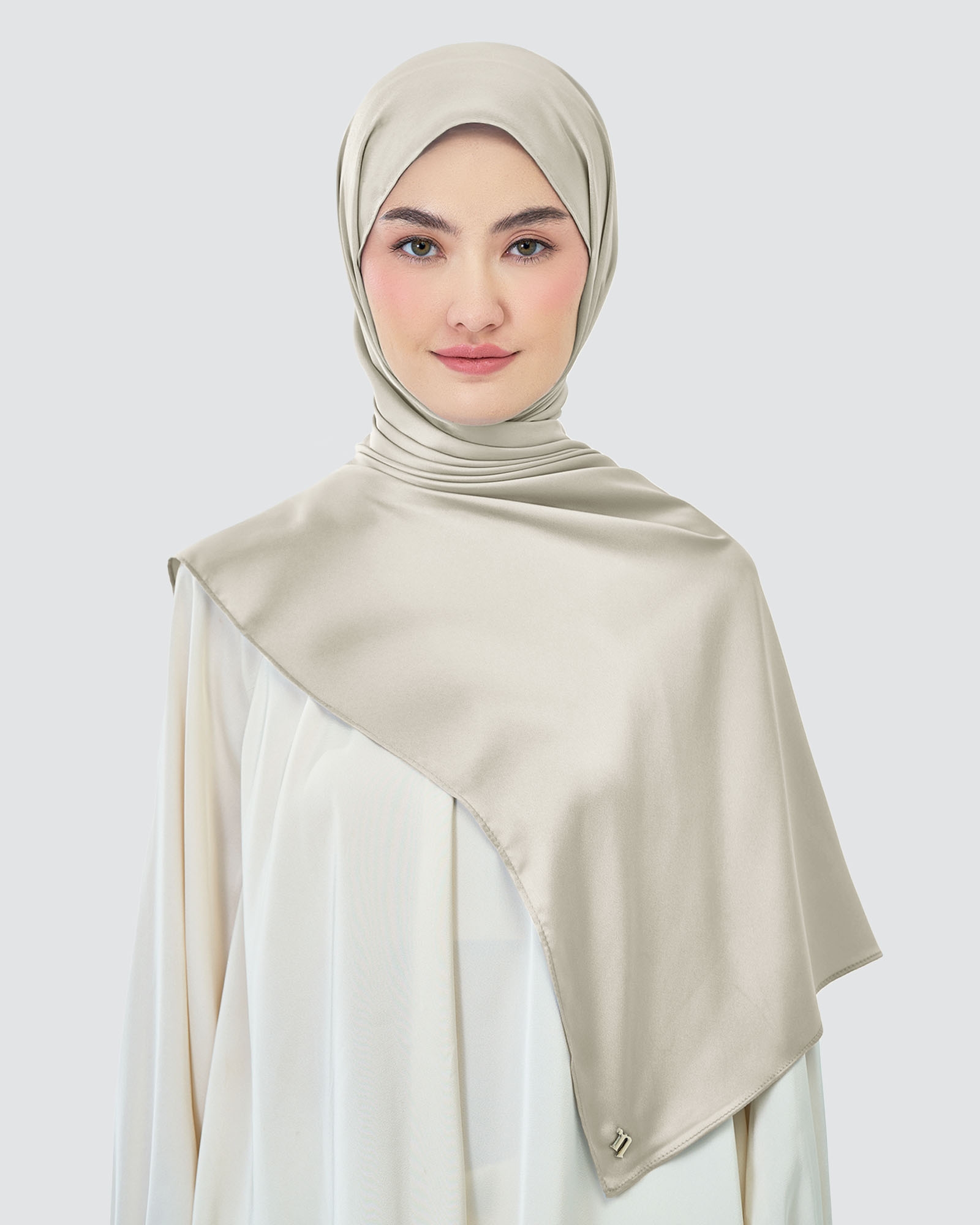 AMAYA SATIN SHAWL - CHATEAU GREY