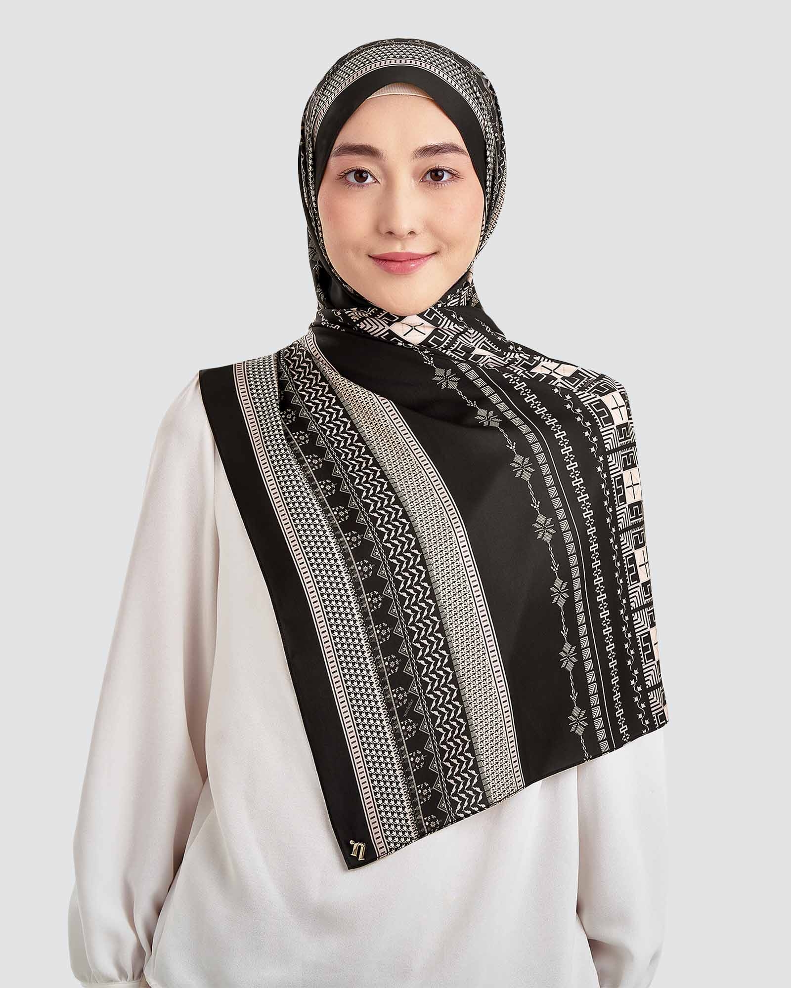 ANKA MATTE SATIN SHAWL - SAHARA NIGHT