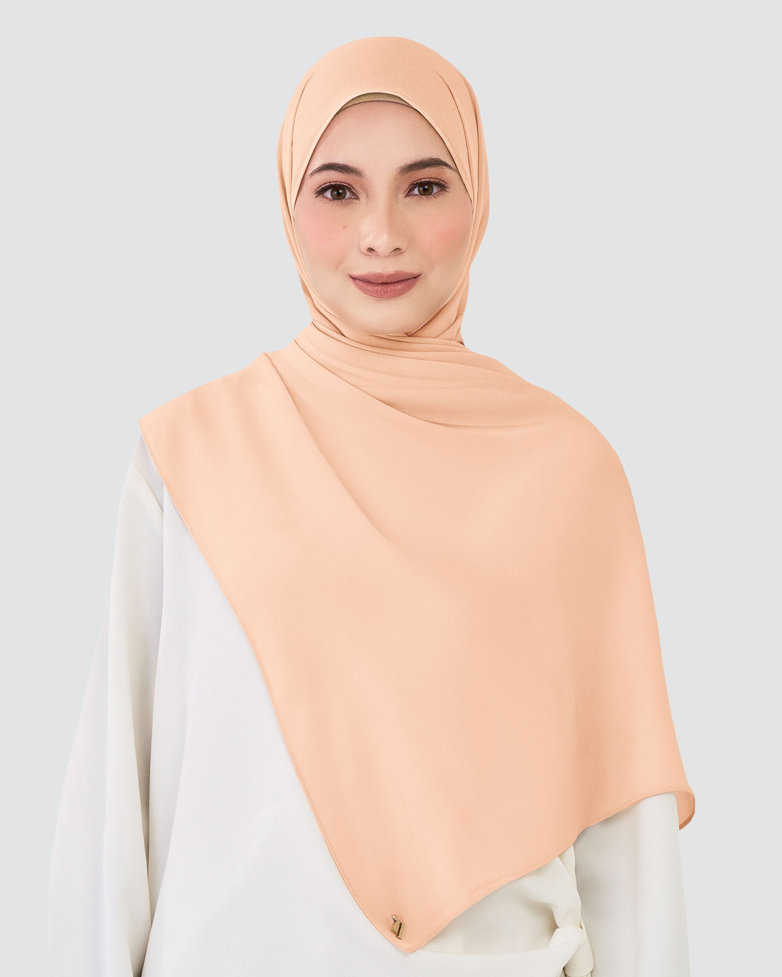 CHIFFON SHAWL - BRIDAL ROSE