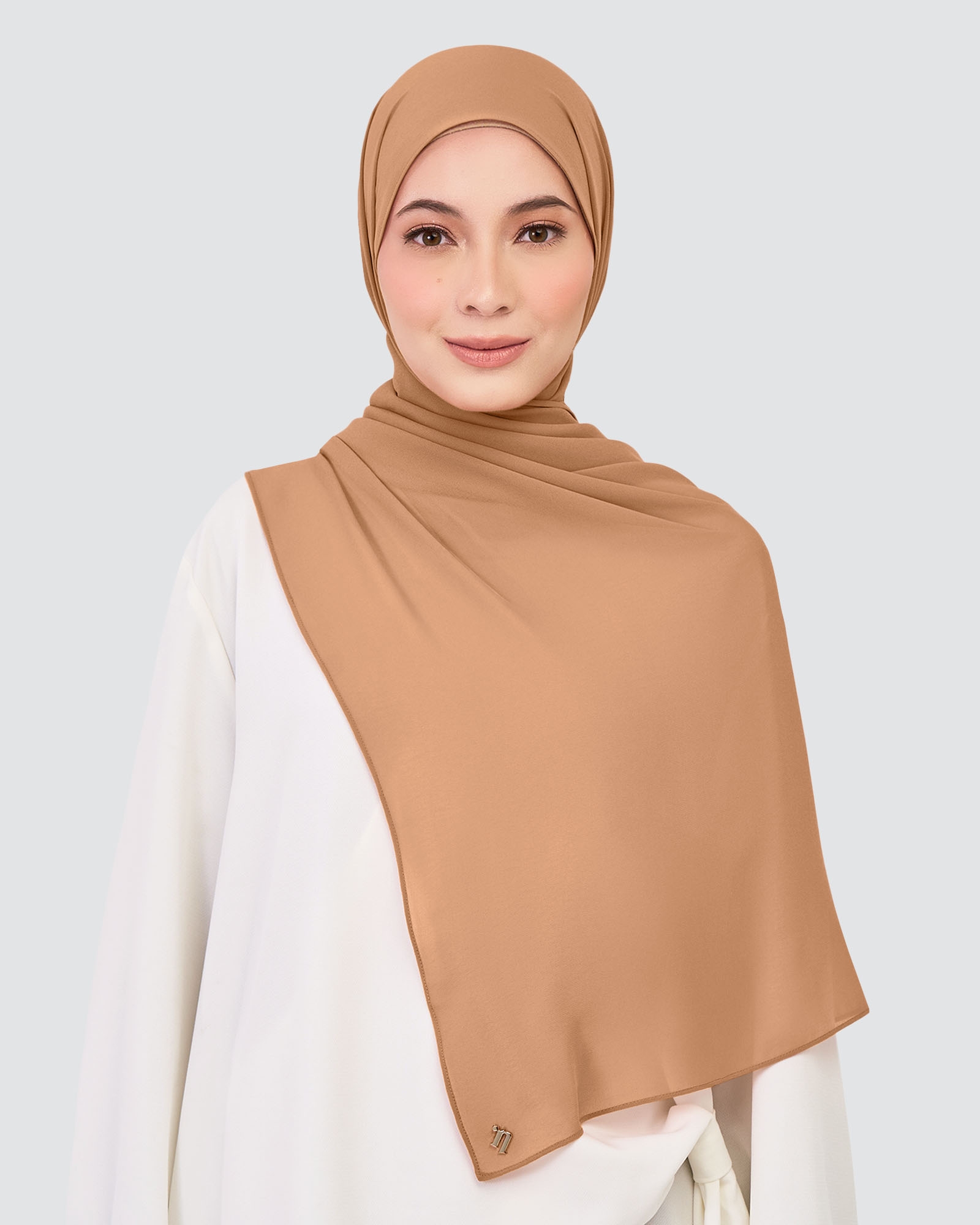 CHIFFON SHAWL - CAFE AU LAIT