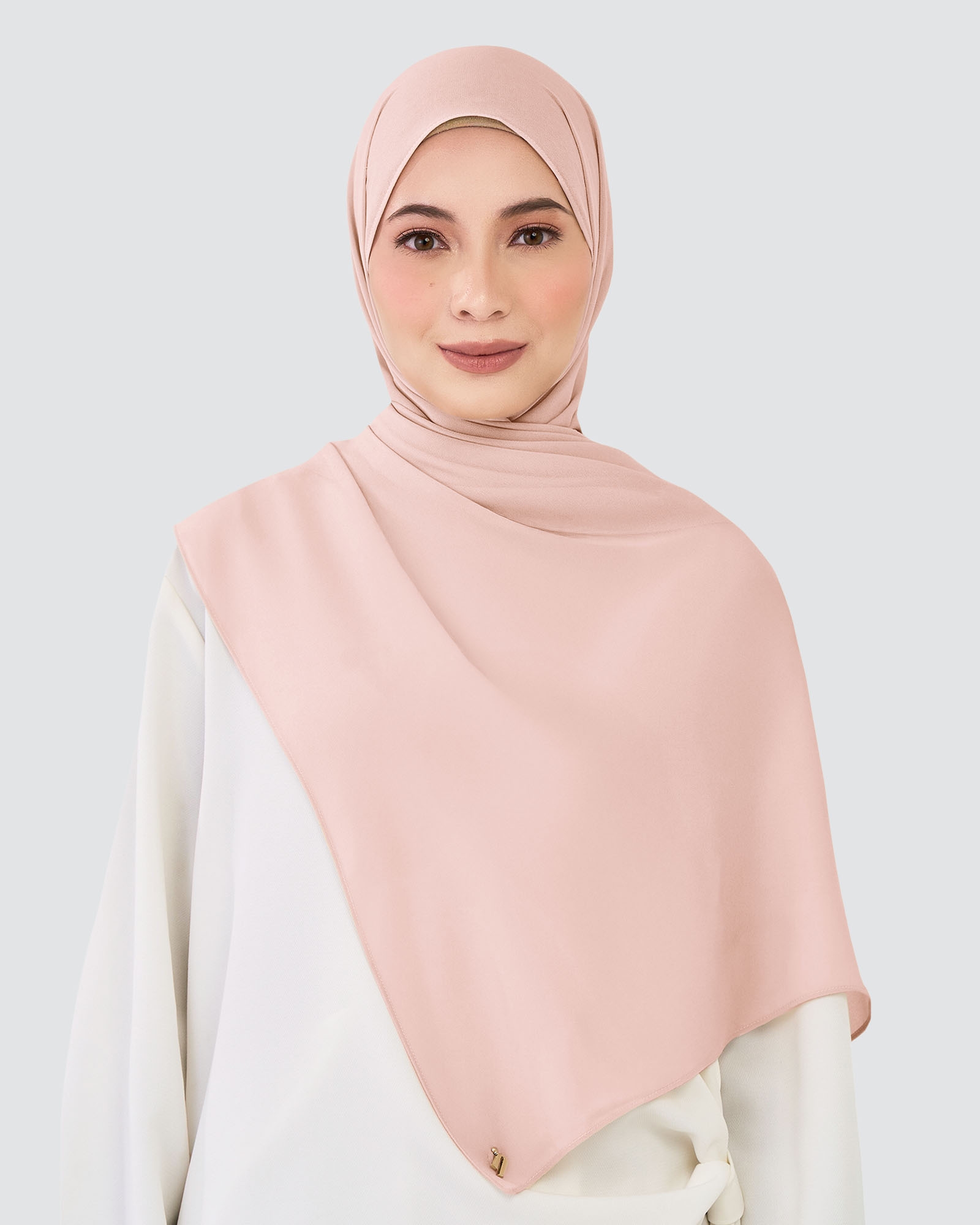 CHIFFON SHAWL - CHALK PINK