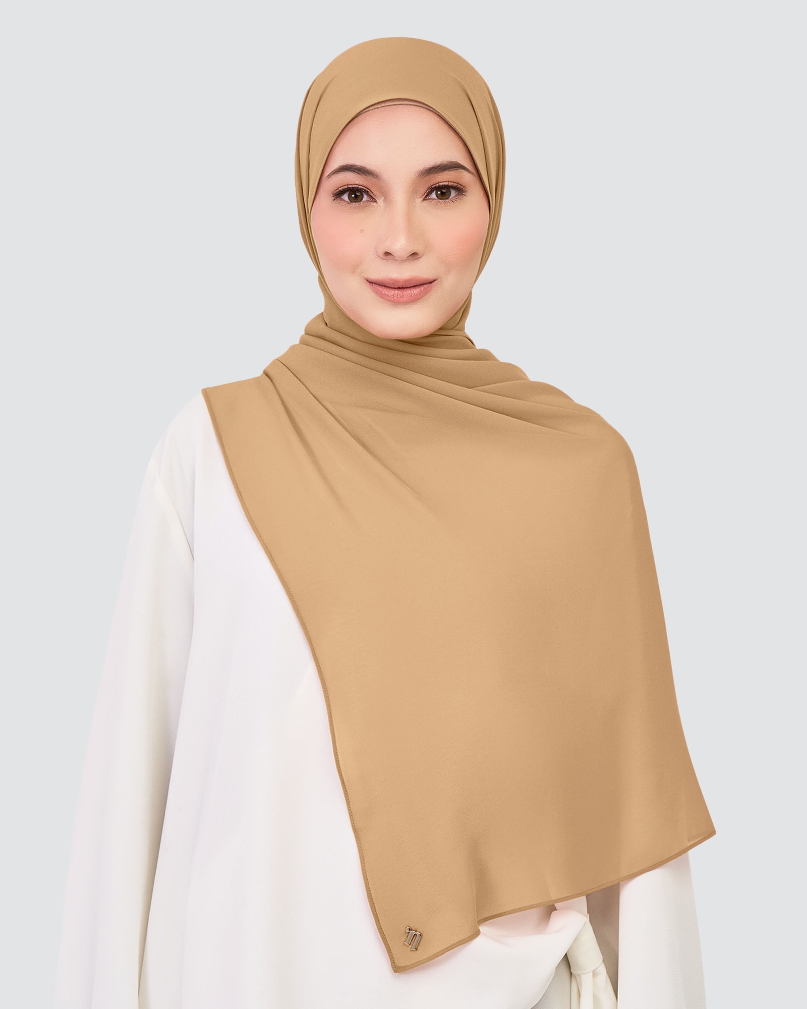 CHIFFON SHAWL - NOUGAT
