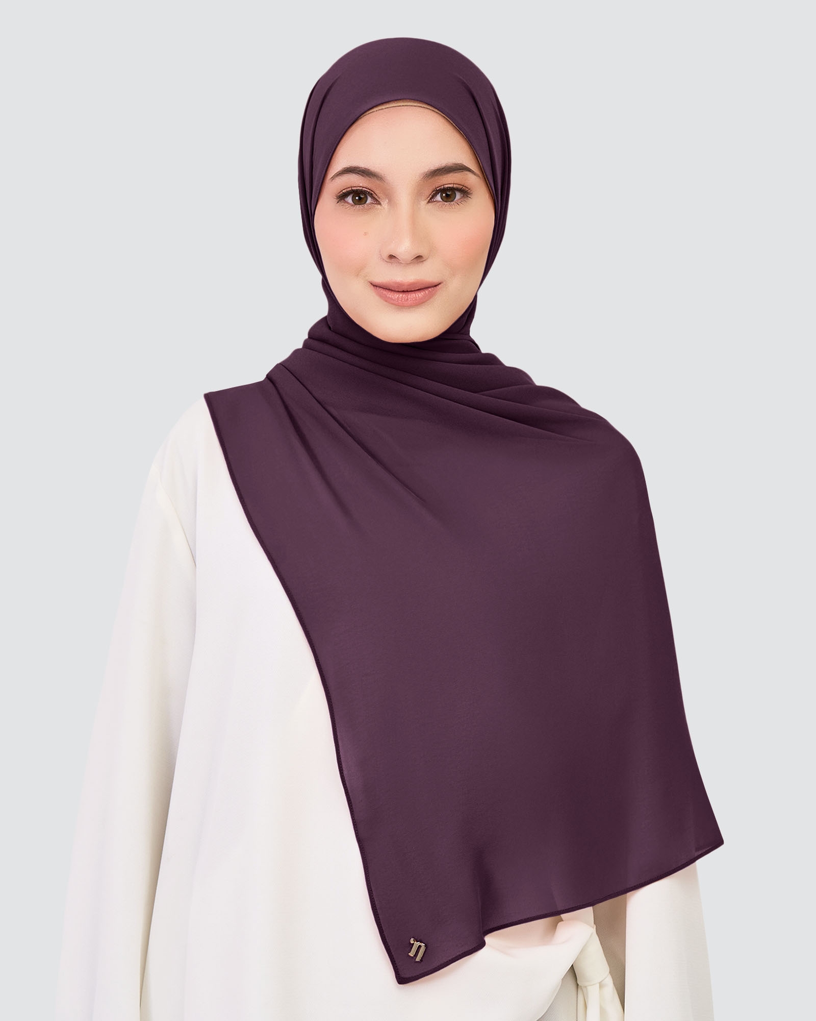 CHIFFON SHAWL - PLUM PERFECT