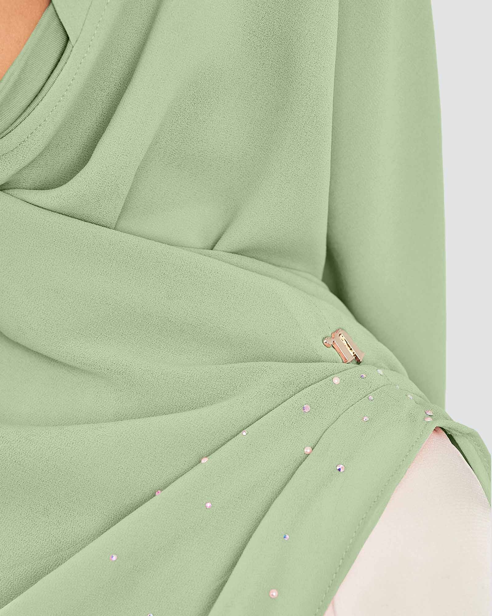 EASYON PLEATED CRYSTAL TWIST - MINT GREEN