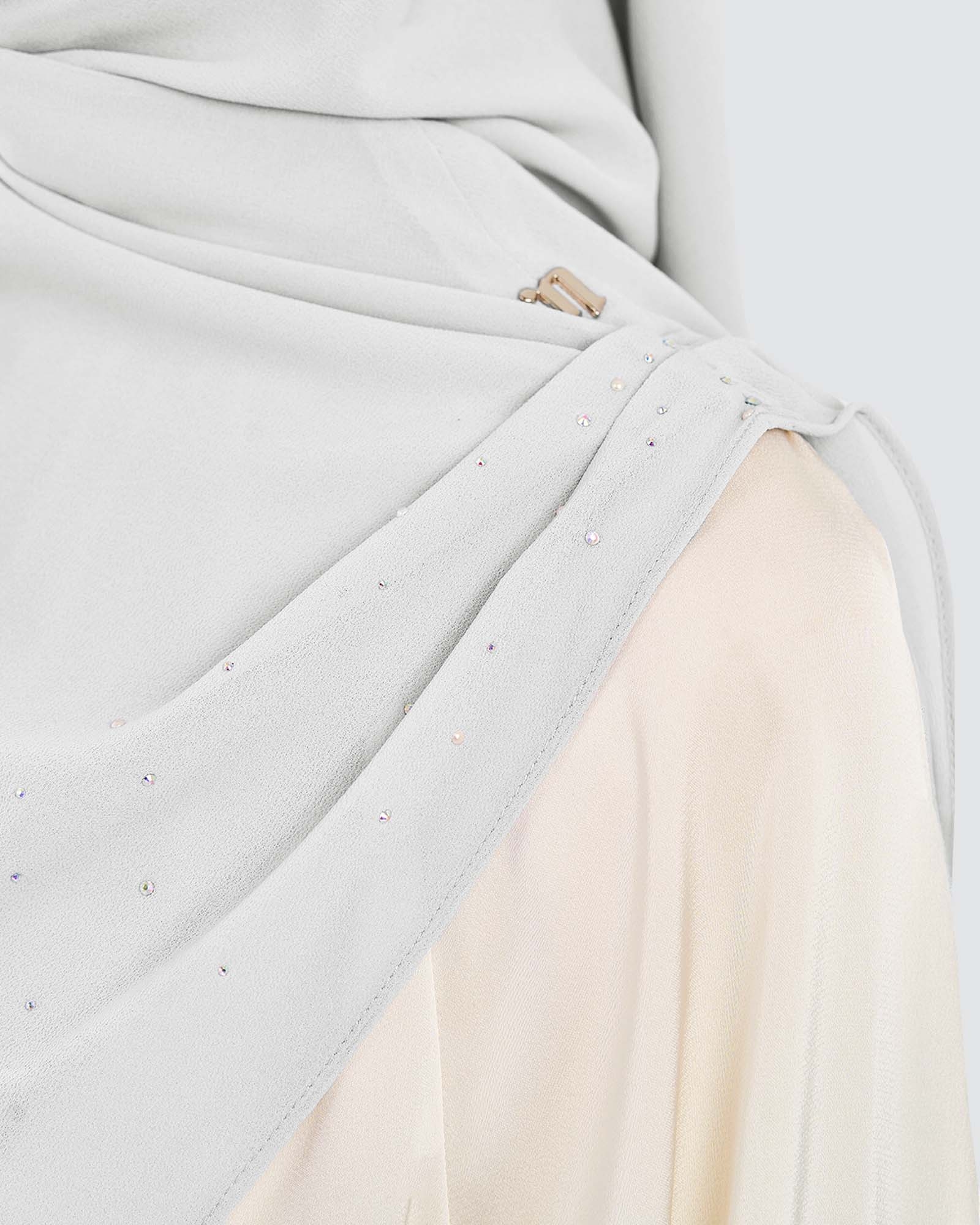 EASYON PLEATED CRYSTAL TWIST - SILK GREY