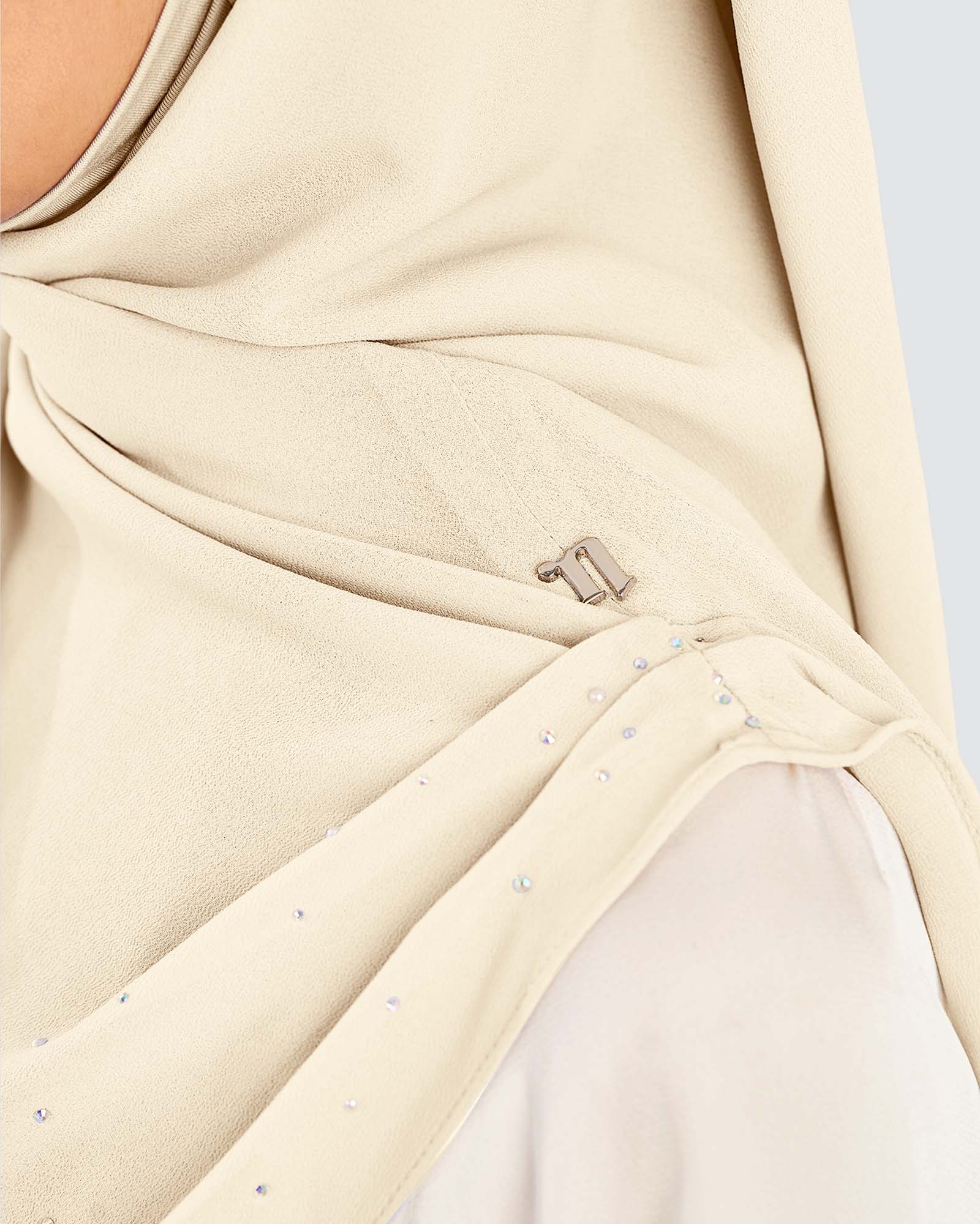 EASYON PLEATED CRYSTAL TWIST - VANILLA