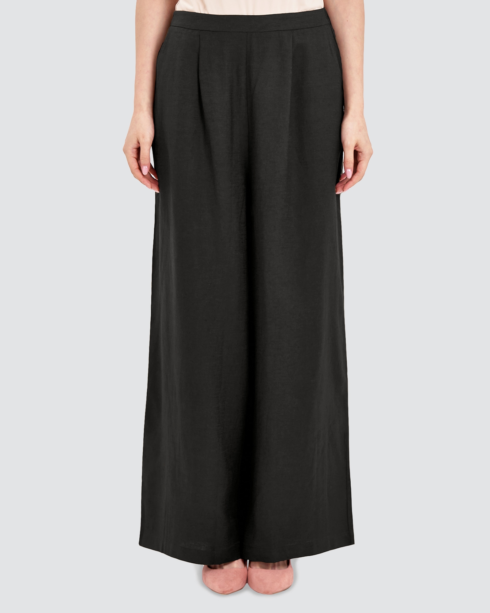 FAYE LINEN PANTS - BLACK