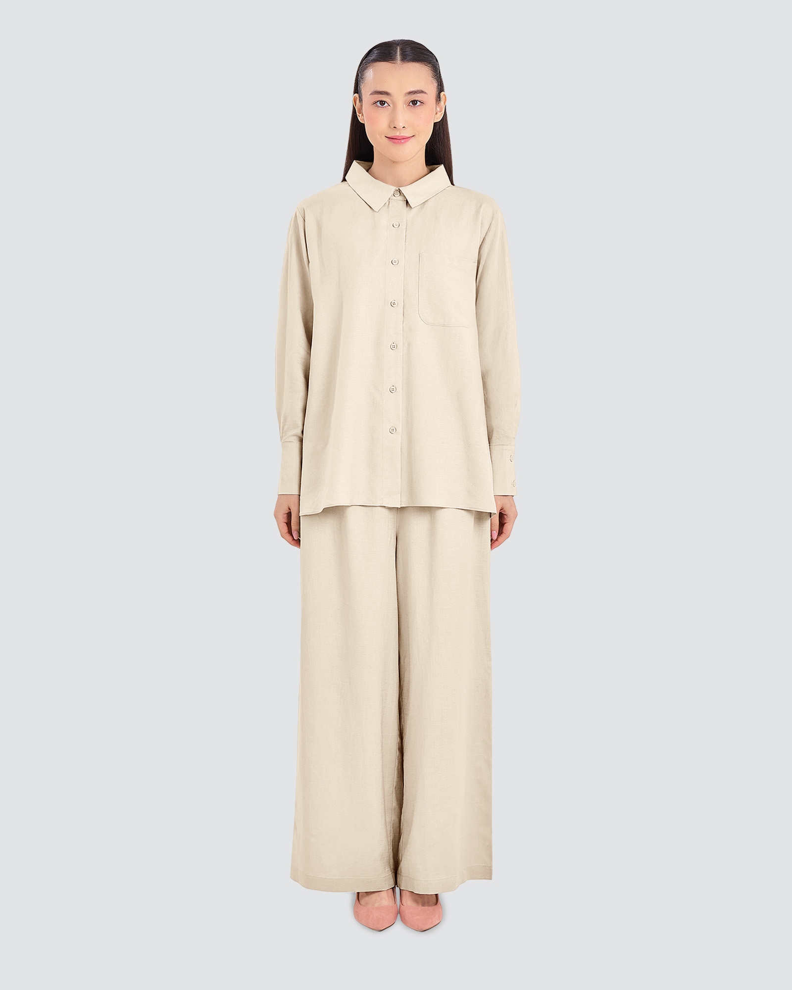 FAYE LINEN SHIRT - ECRU