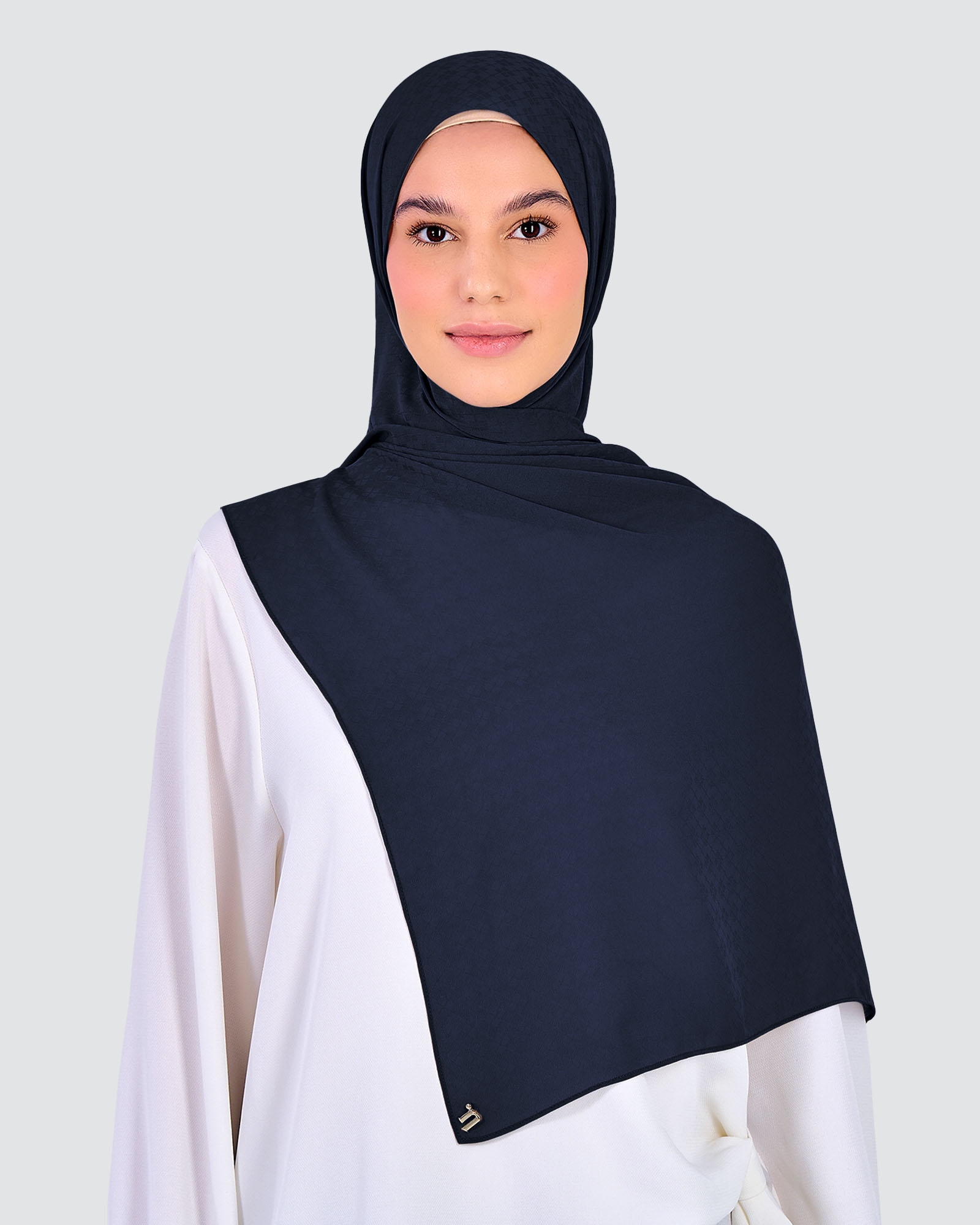 GAIA CHIFFON SHAWL - NAVY