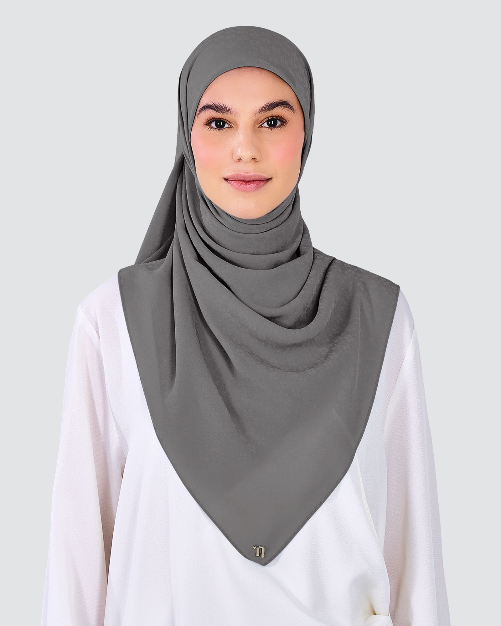 GAIA CHIFFON SQUARE - GREY