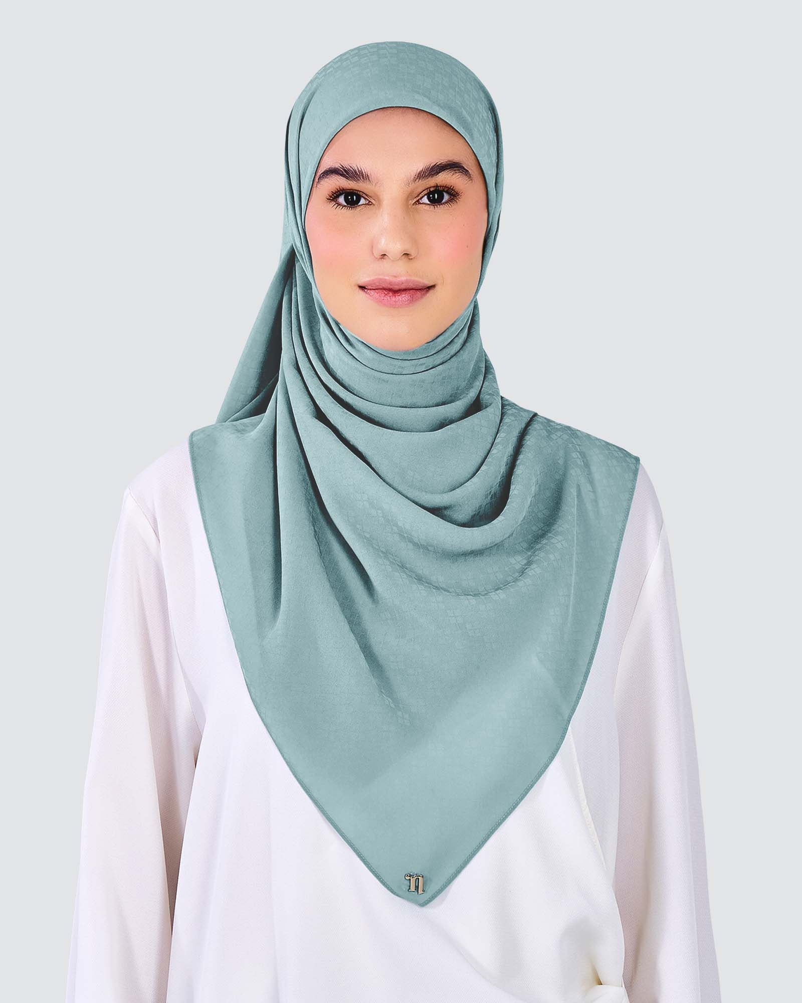 GAIA CHIFFON SQUARE - SEAFOAM