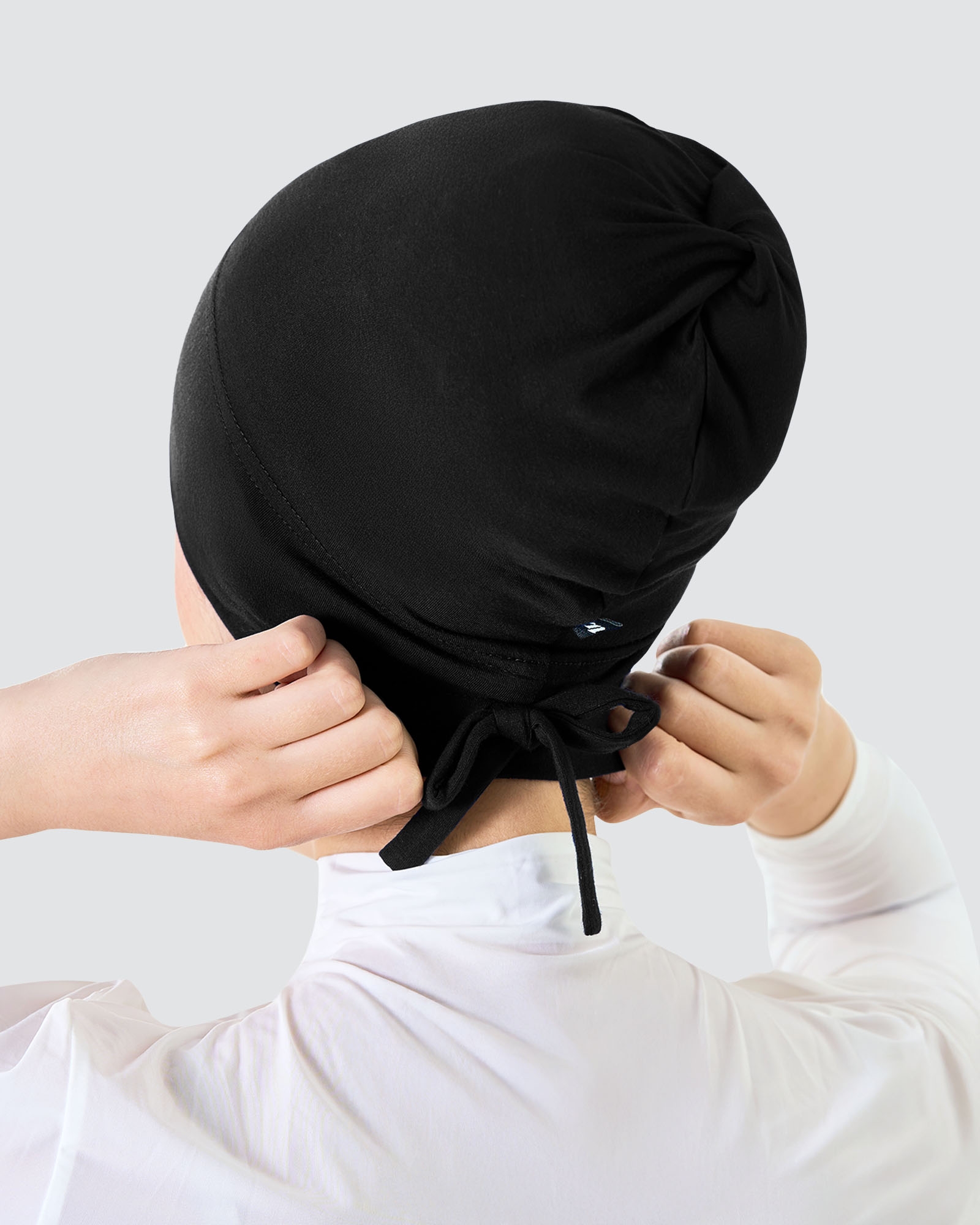 INNER DRAWSTRING SNOWCAP - JET BLACK