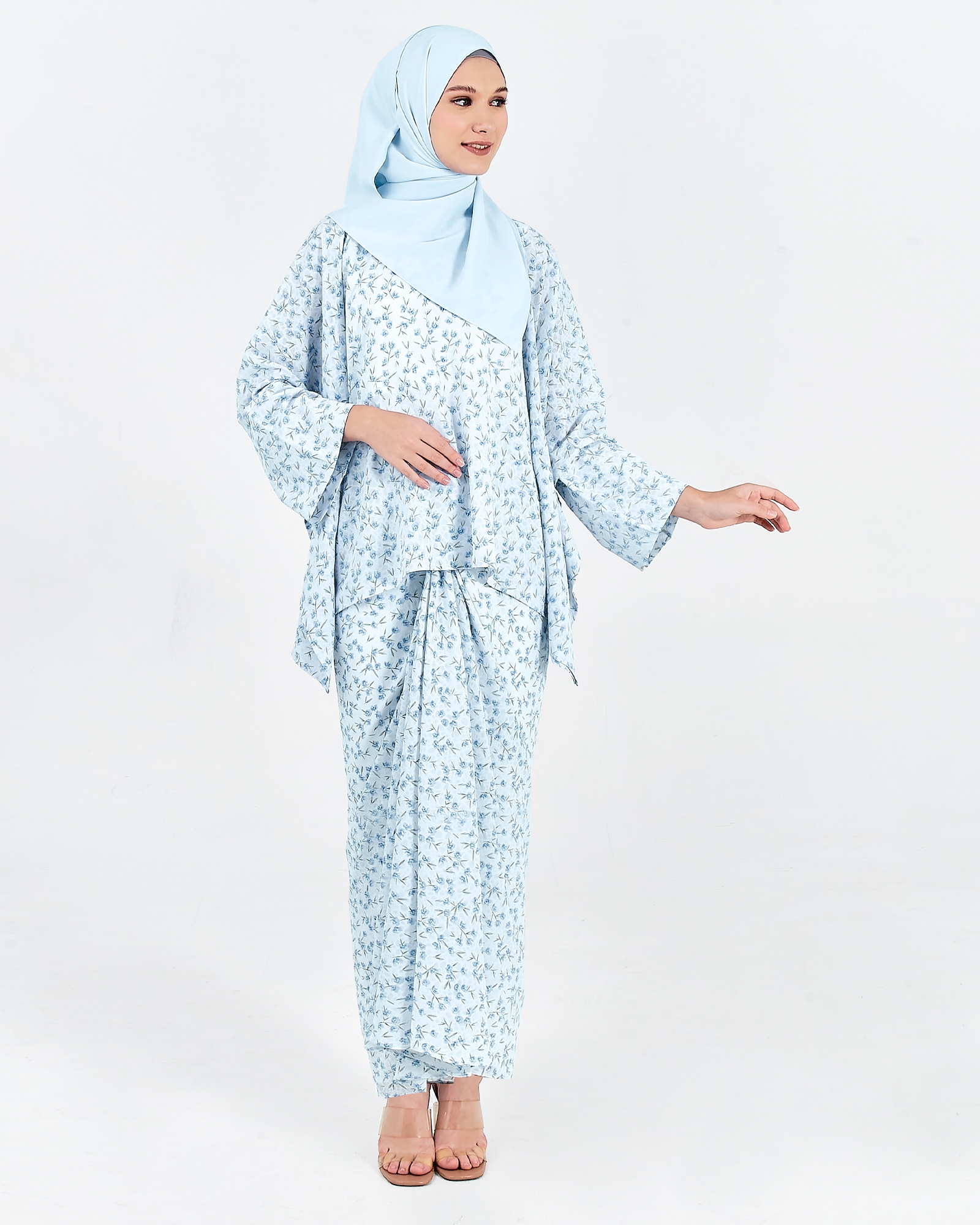 JASMINE KAFTAN SET - SKY BLUE