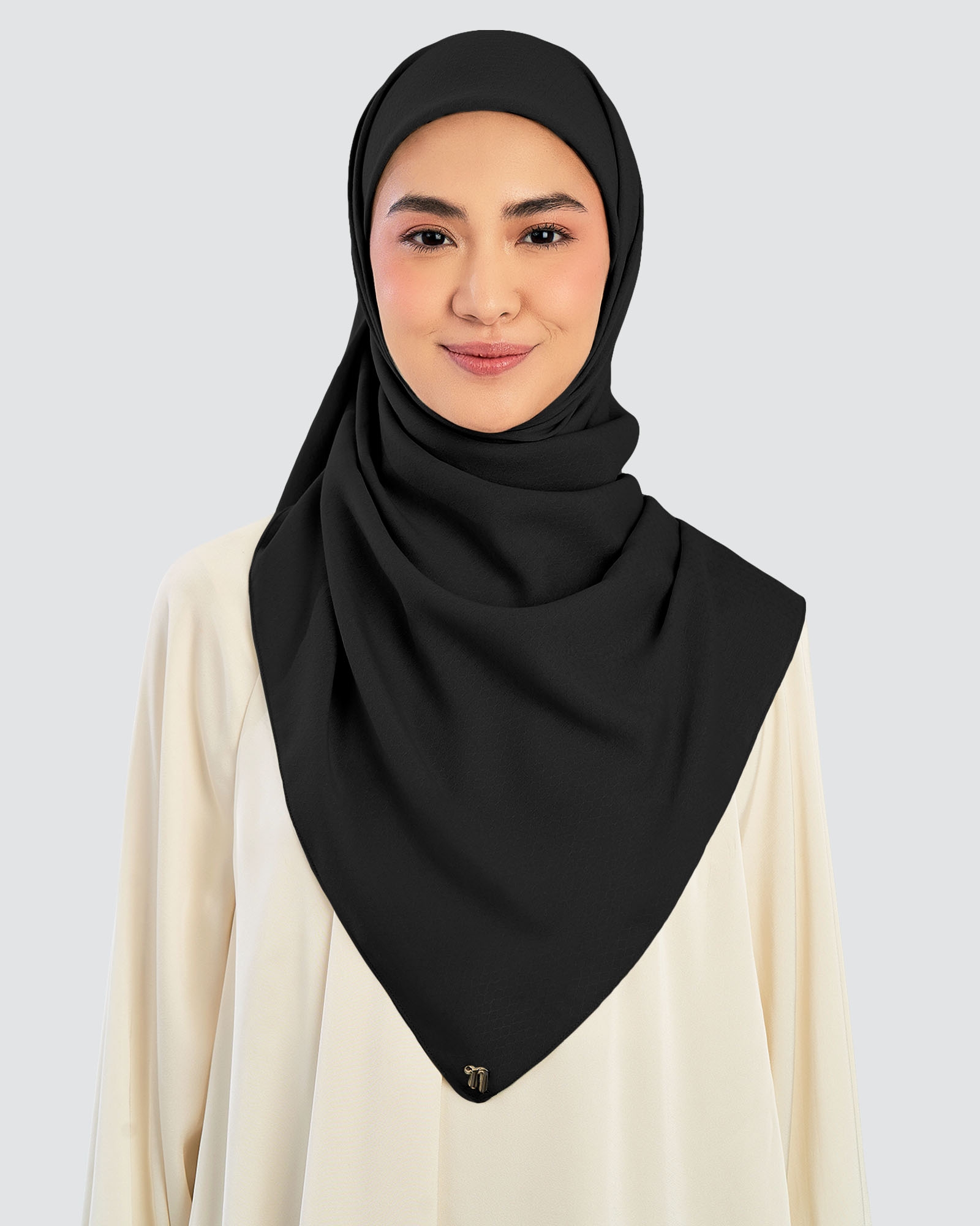 KAPAS COTTON VOILE SQUARE - BLACK