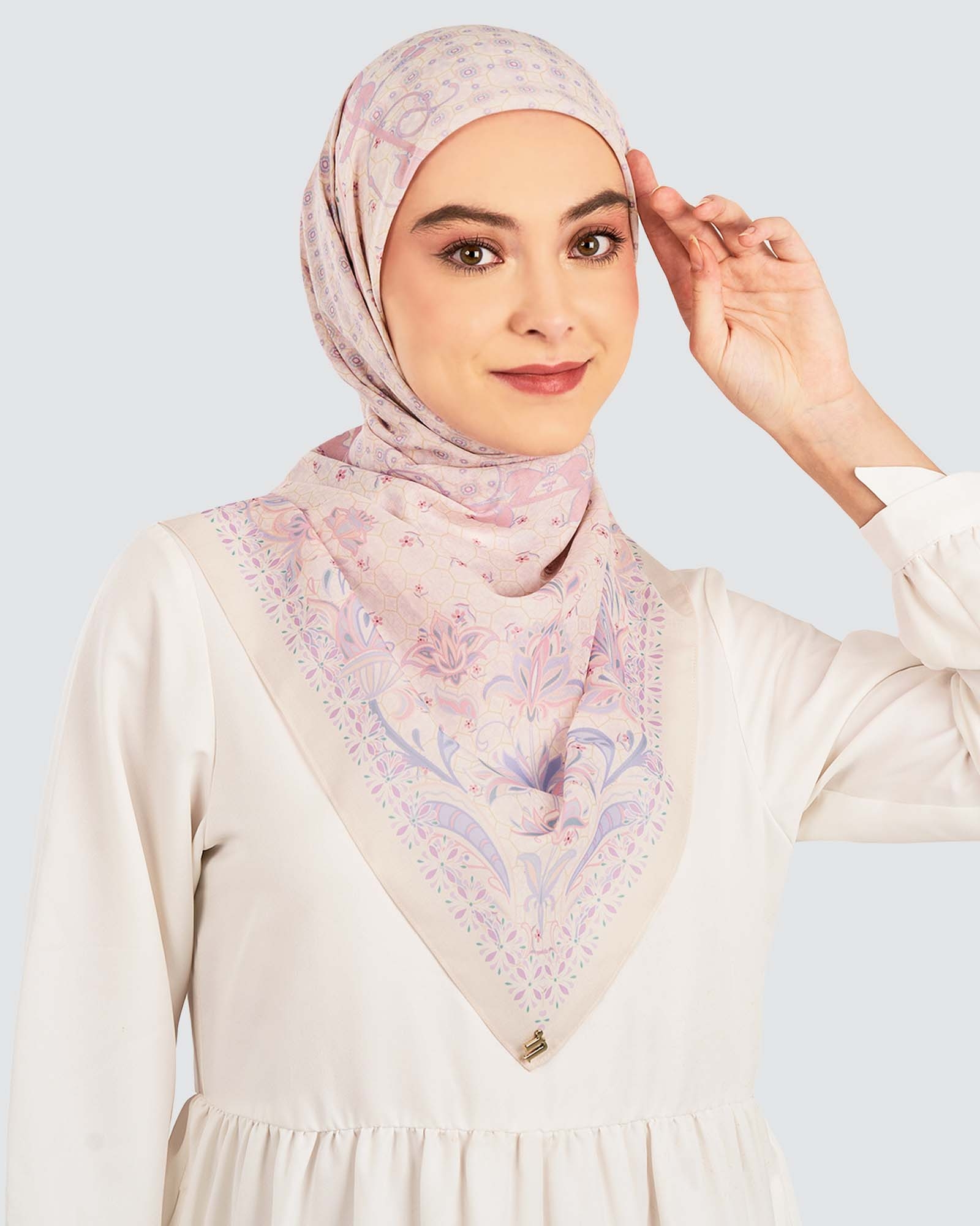 LAKARAN COTTON VOILE SQUARE - MEHNDI