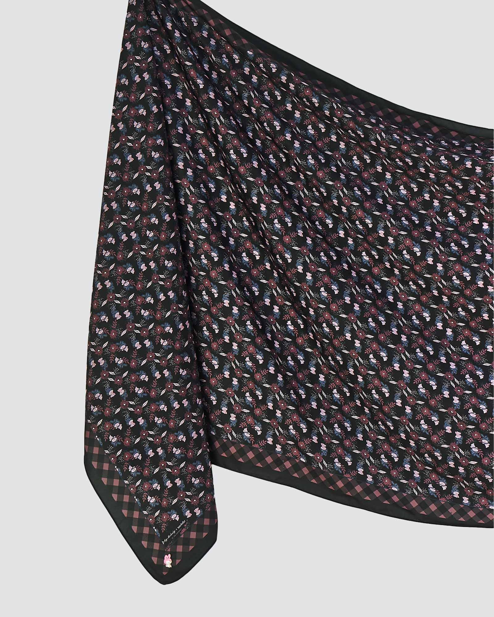 MY MELODY X NAELOFAR SHAWL - BLACKFOREST