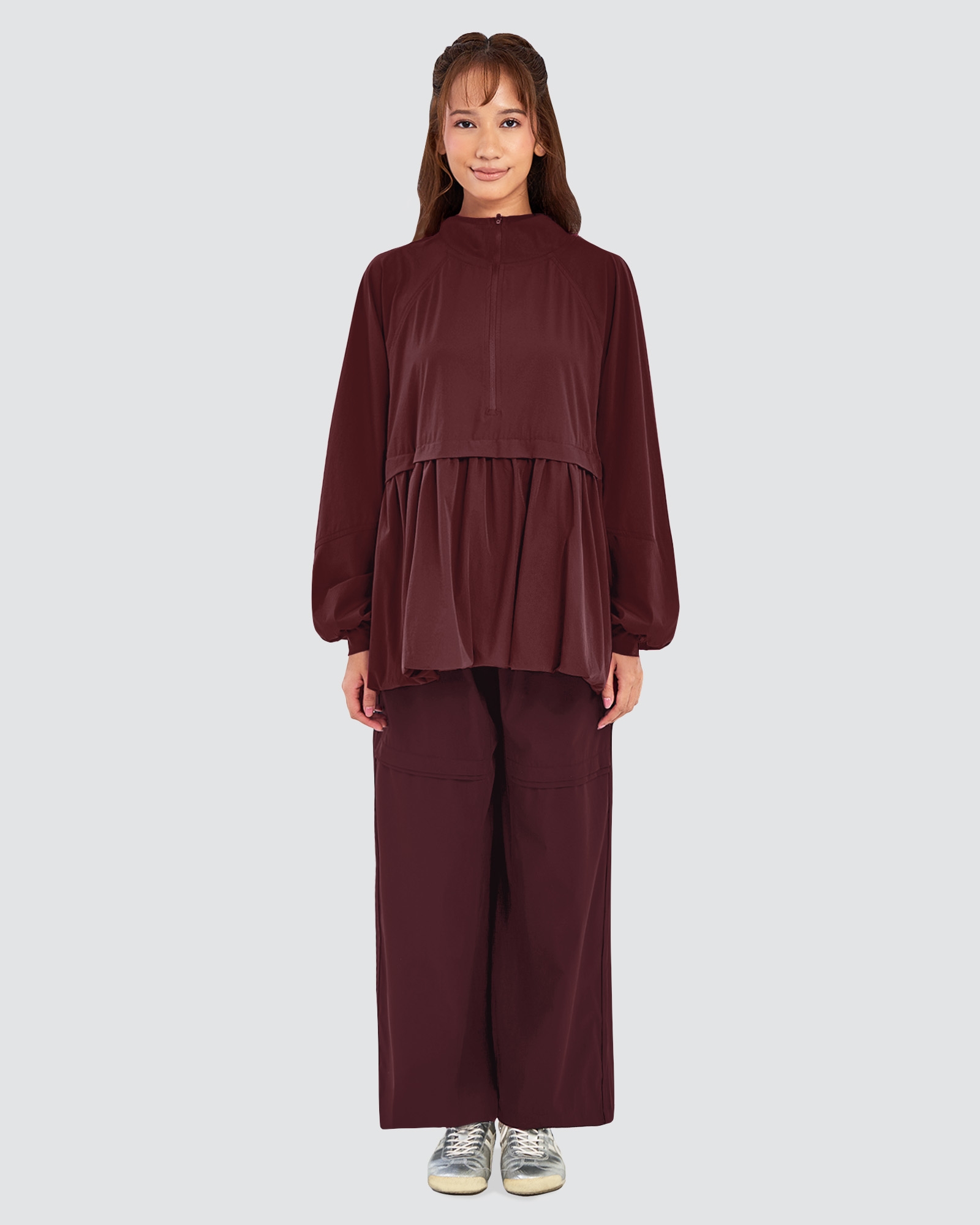 nPOWER BALLOON PARKA - RUBY