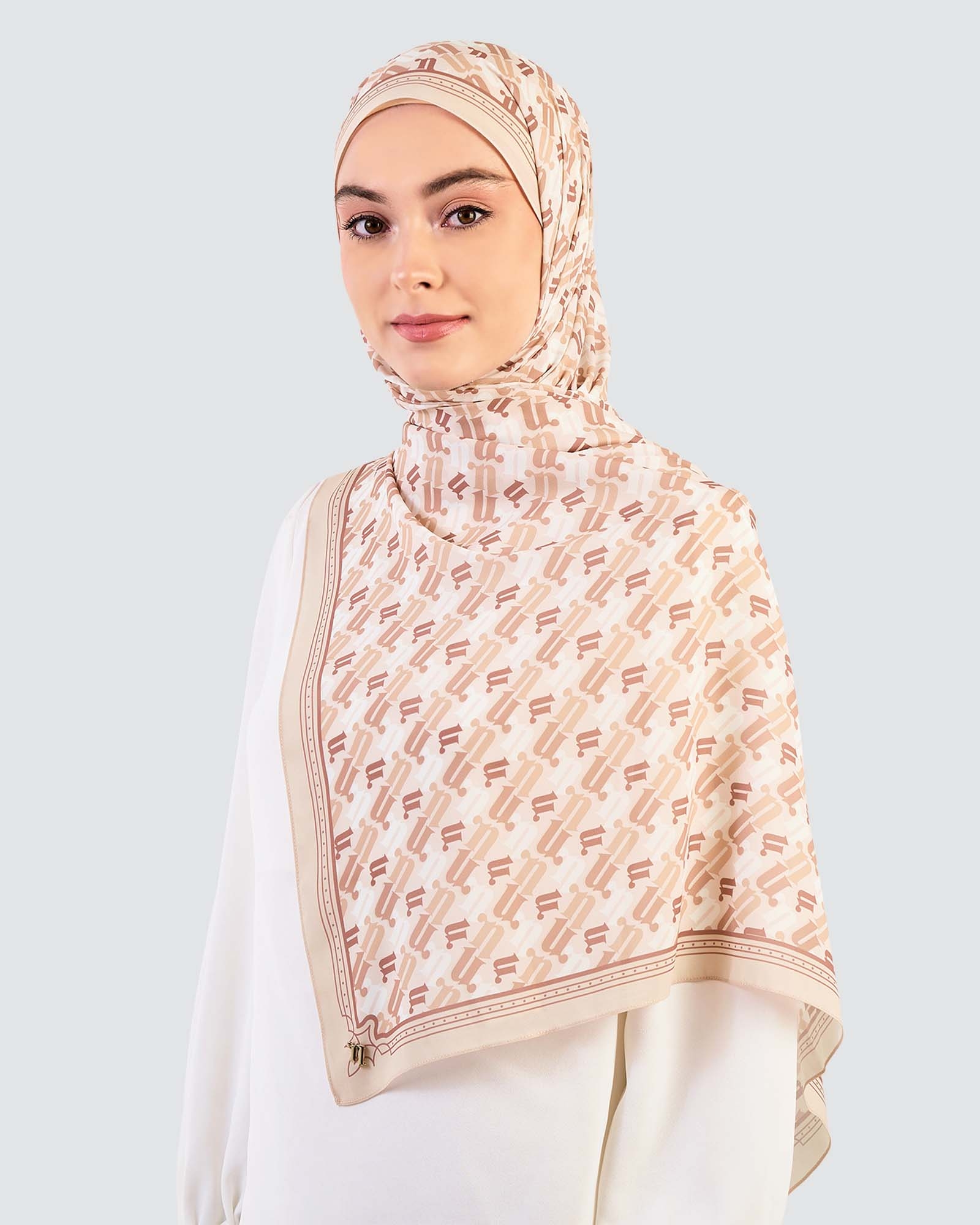 PUZZLE SHAWL - LATTE