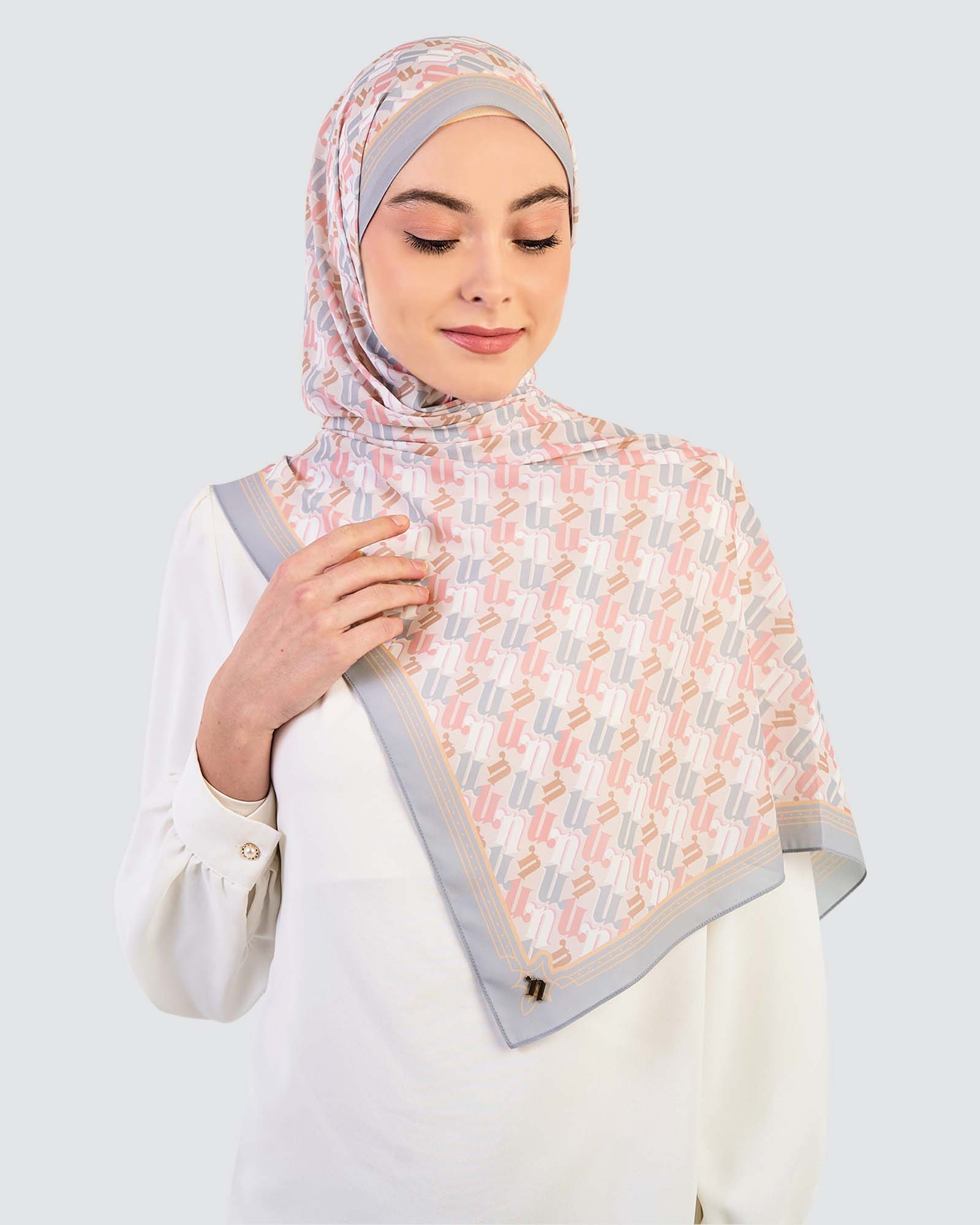 PUZZLE SHAWL - PEWTER