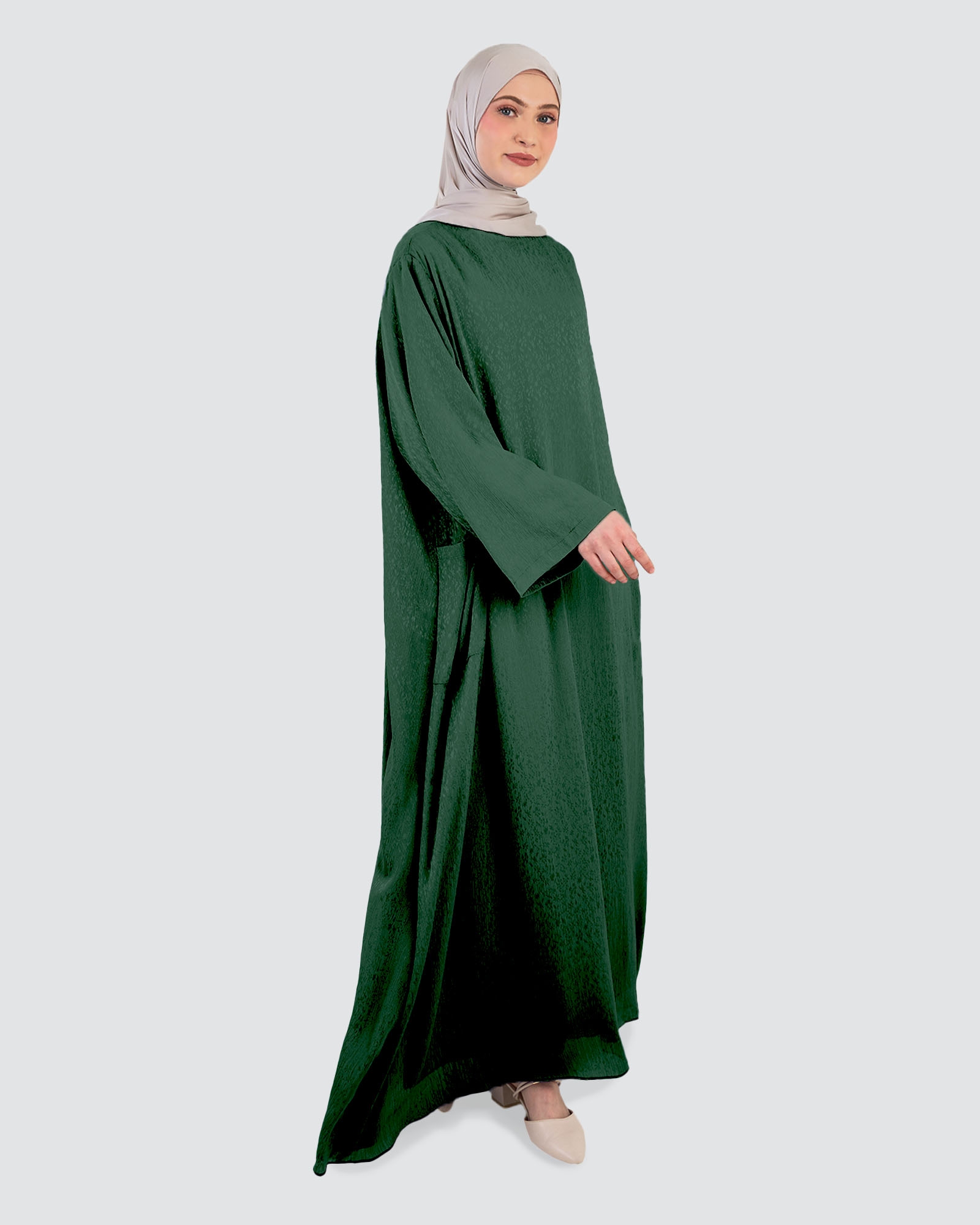 SABREEN KAFTAN DRESS - PINE GREEN