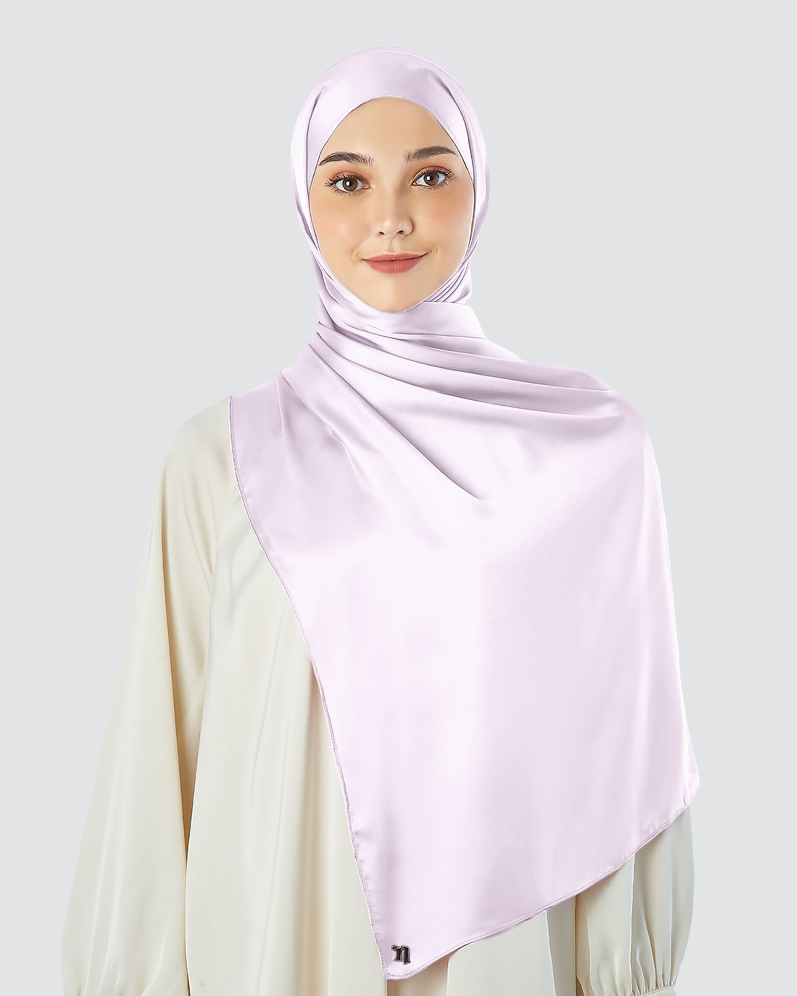 SATIN SHAWL - SOFT VOILET
