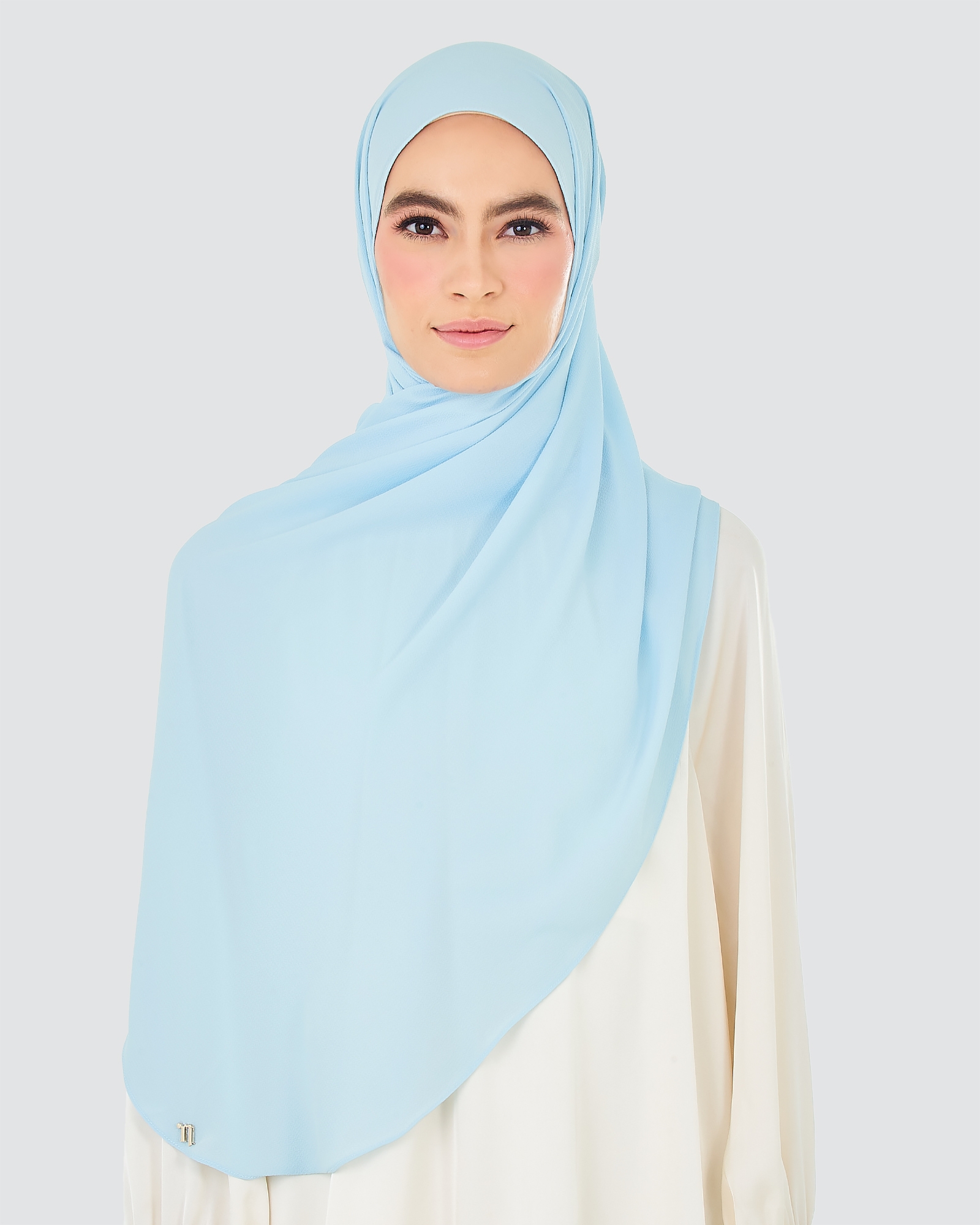 X-PRESS BUBBLE CHIFFON SHAWL - SKY BLUE
