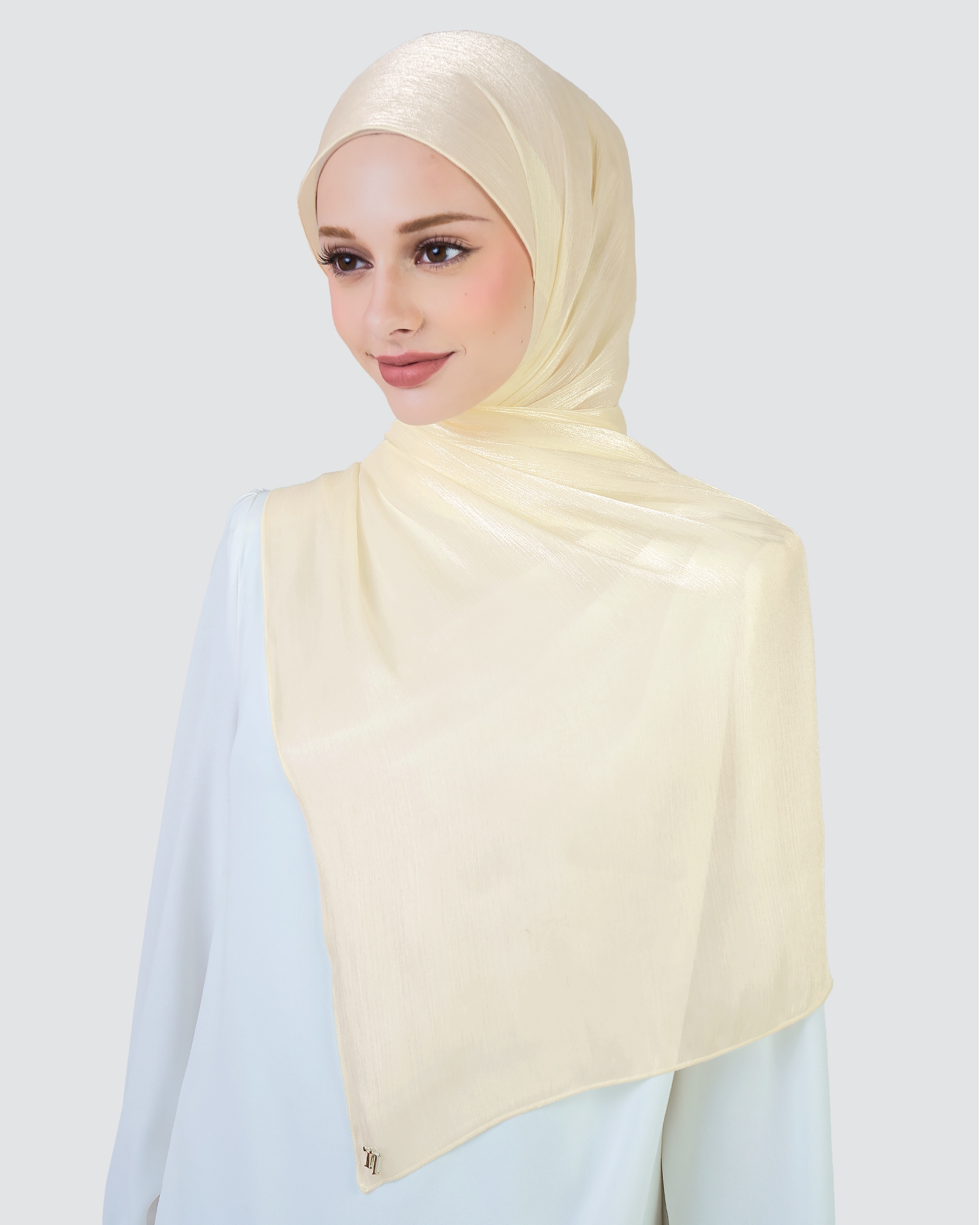 ALAIA CHIFFON SHAWL - VANILLA