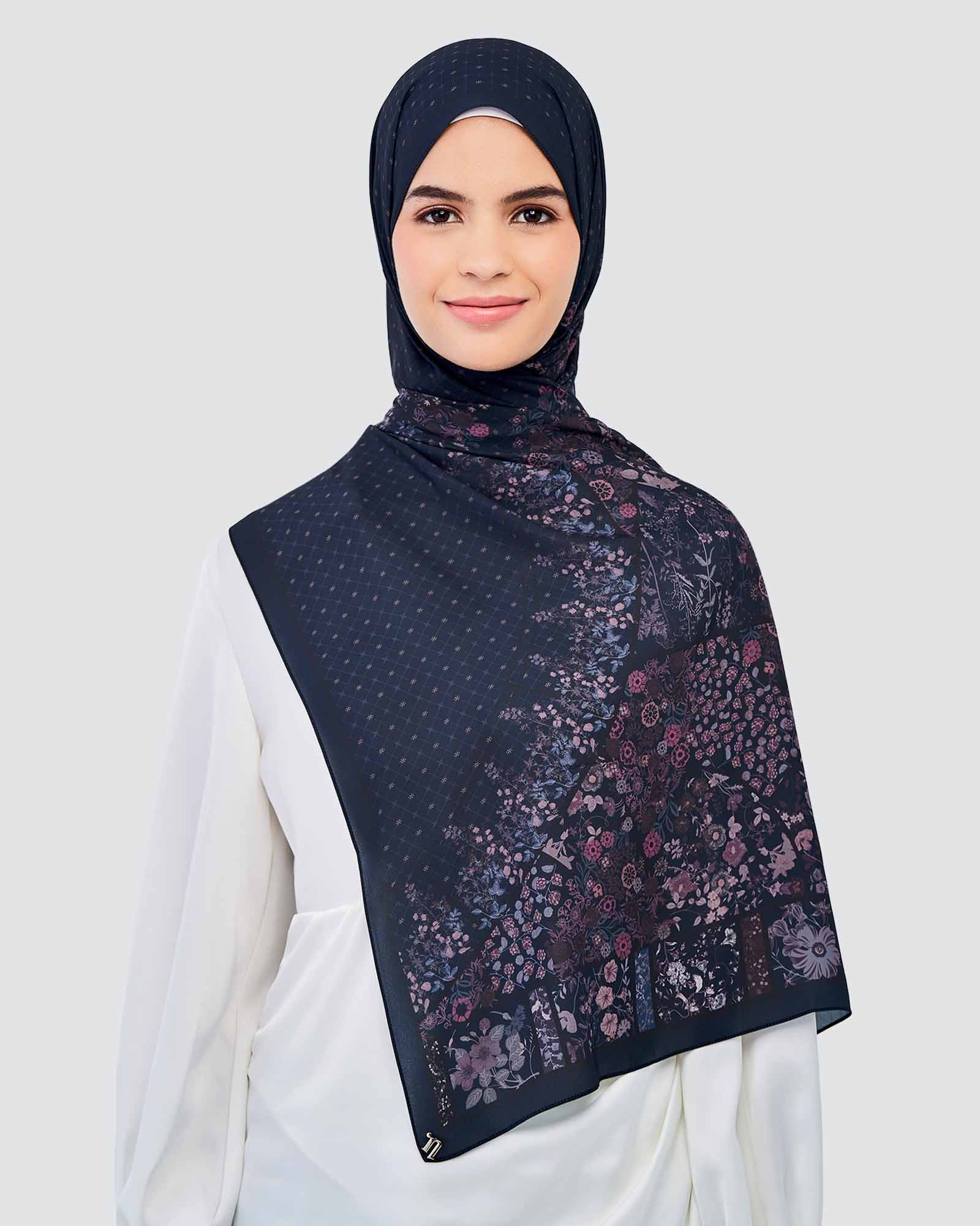 THE GARDEN CHÂTEAU SHAWL - BLEU NUIT