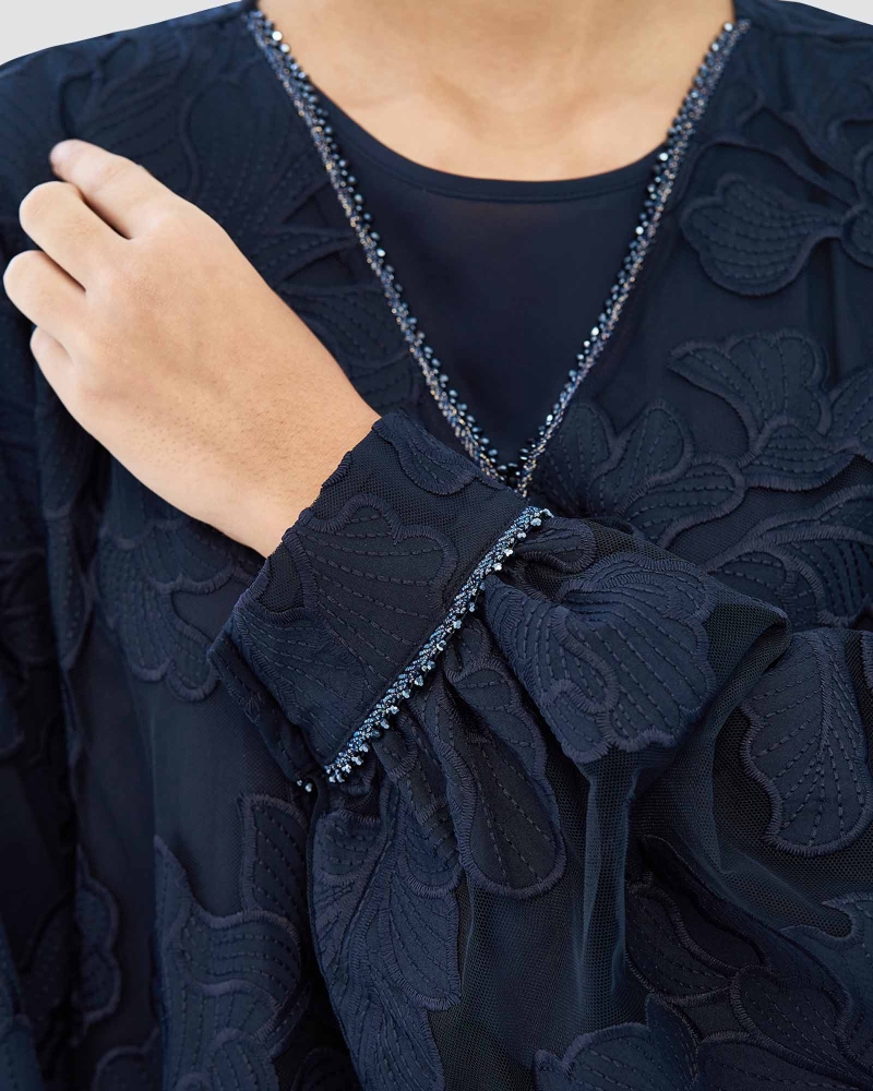 Image of AISHA LACE ABAYA AND SHAWL