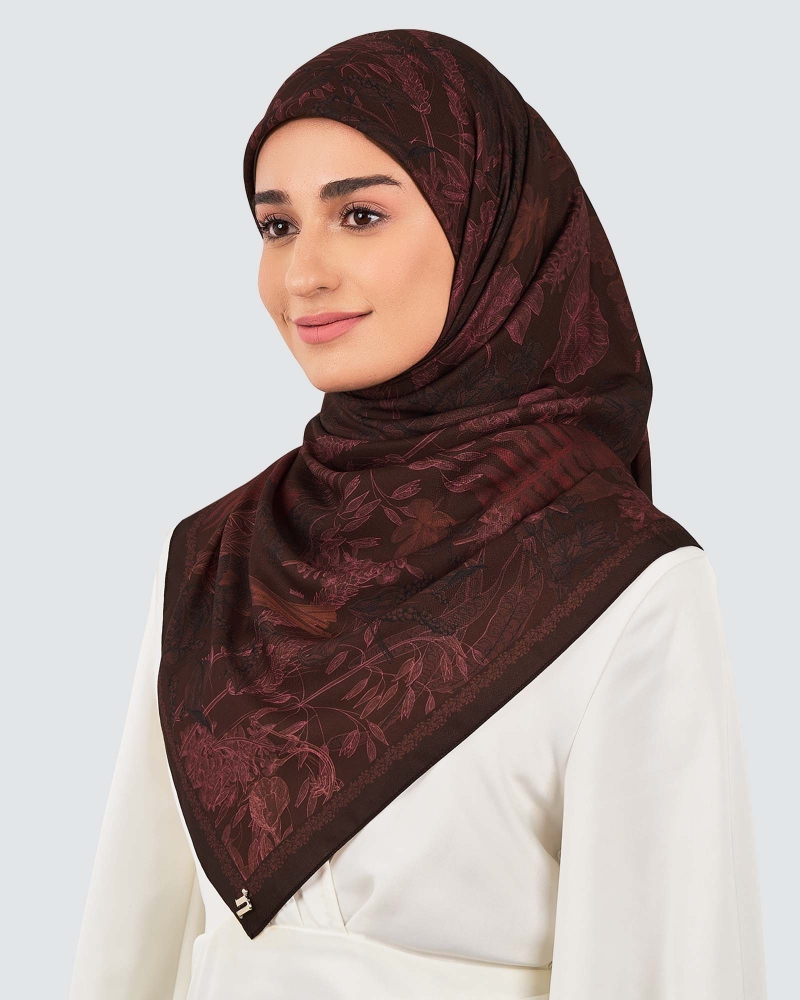 Image of AKAR COTTON VOILE SQUARE - BUNGA LAWANG