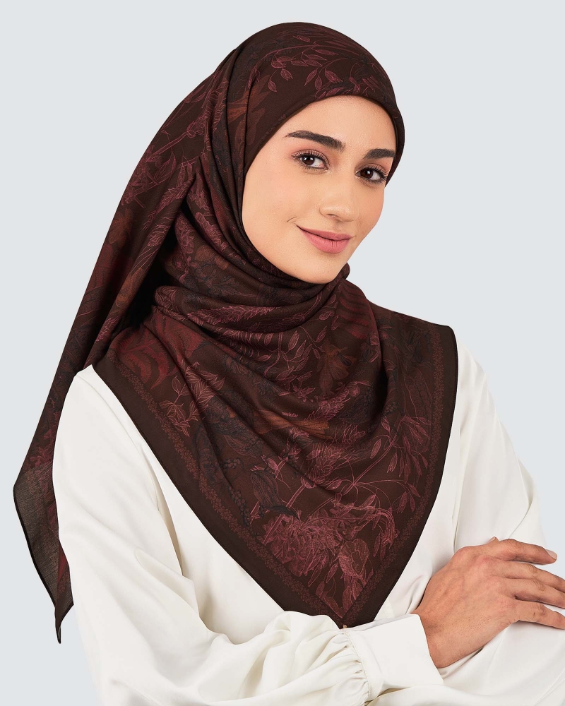 Image of AKAR COTTON VOILE SQUARE - BUNGA LAWANG