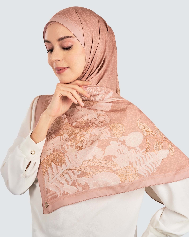 Image of AKAR MATTE SATIN SHAWL - HALIA