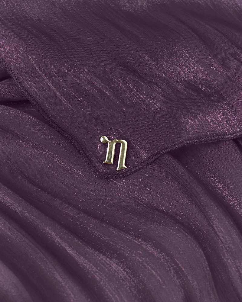 Image of ALAIA CHIFFON SHAWL - DUSTY PURPLE