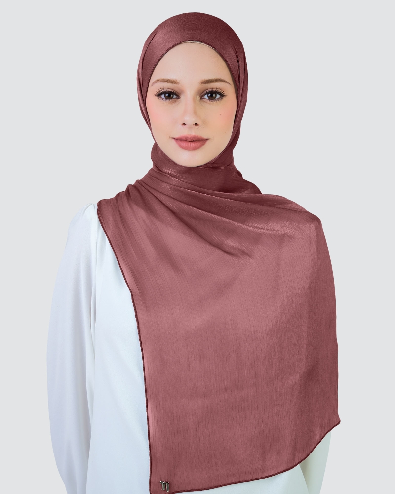 Image of ALAIA CHIFFON SHAWL - ROSE DUST