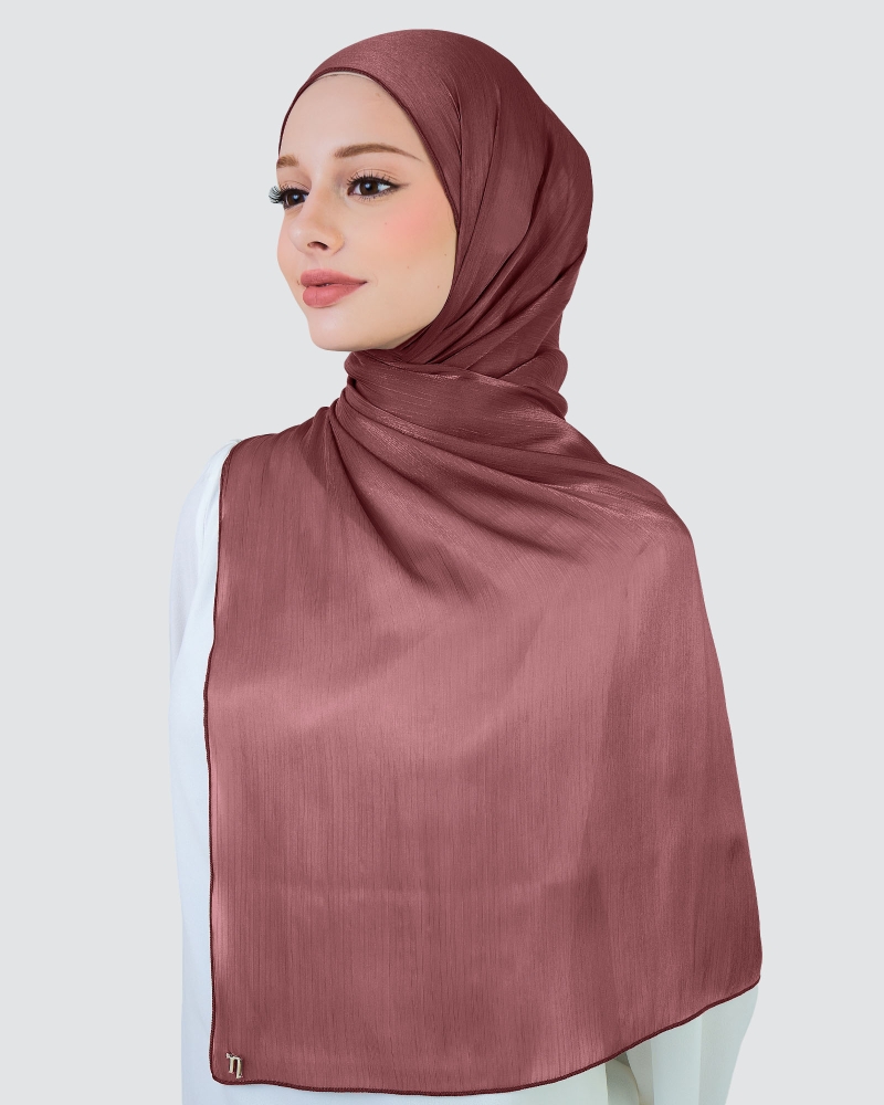 Image of ALAIA CHIFFON SHAWL - ROSE DUST