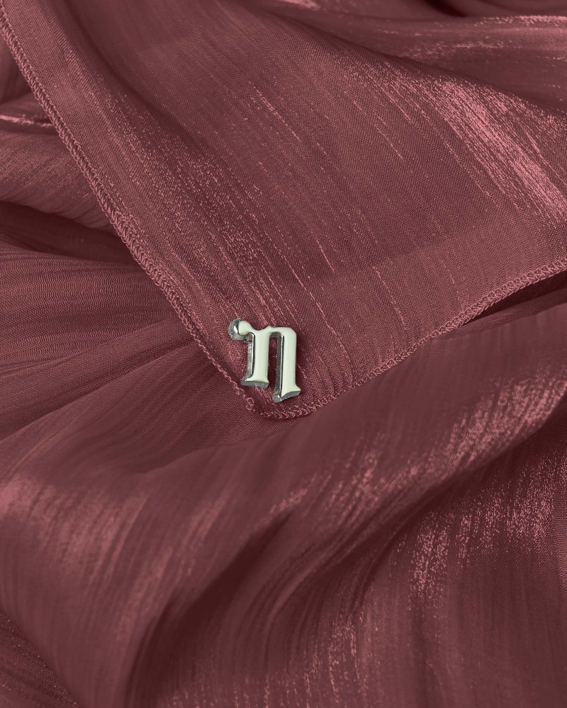 Image of ALAIA CHIFFON SHAWL - ROSE DUST