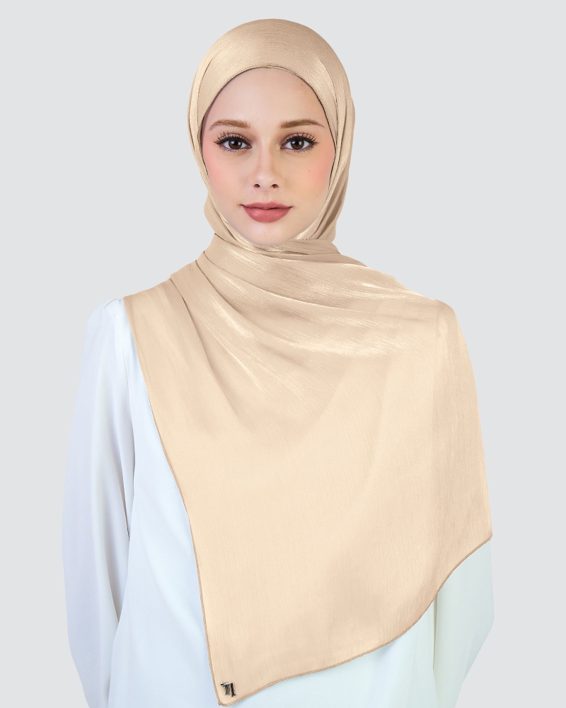 Image of ALAIA CHIFFON SHAWL - SAND