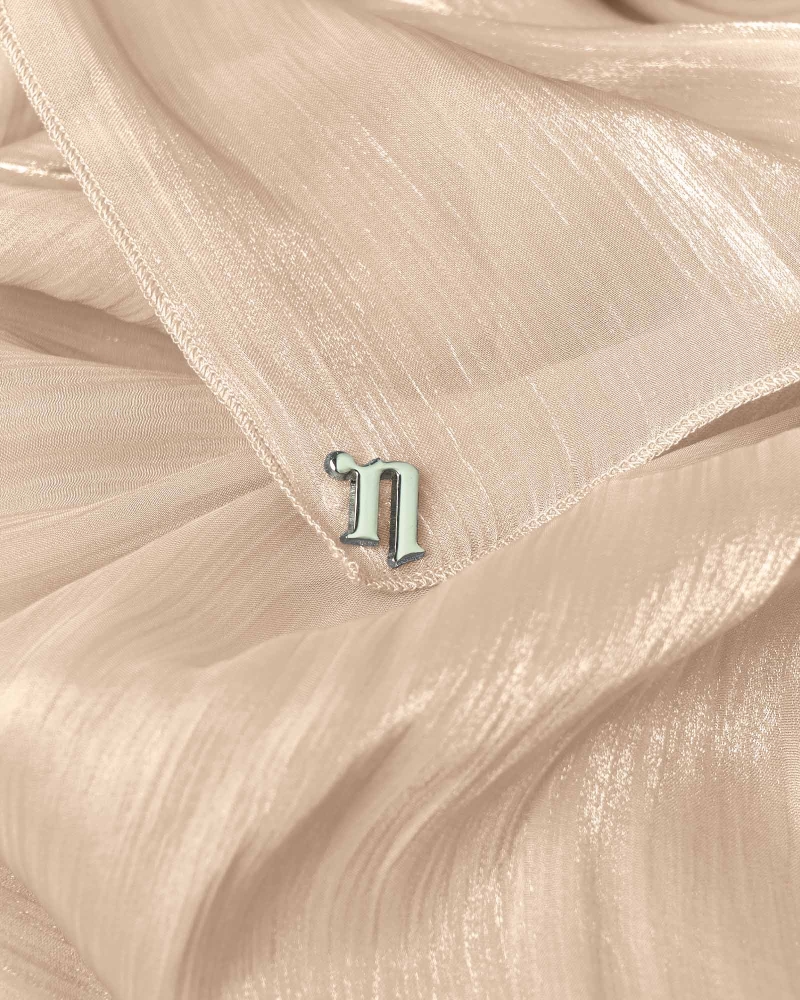 Image of ALAIA CHIFFON SHAWL - SAND