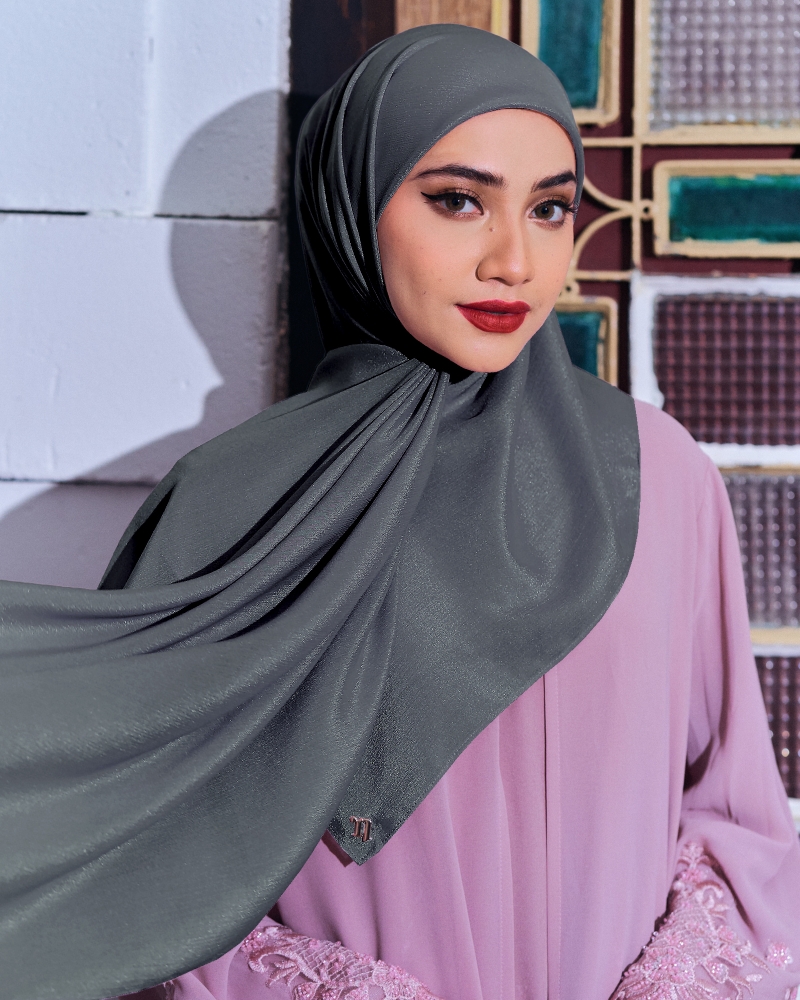 Image of ALAYNA CHIFFON SQUARE - STORM