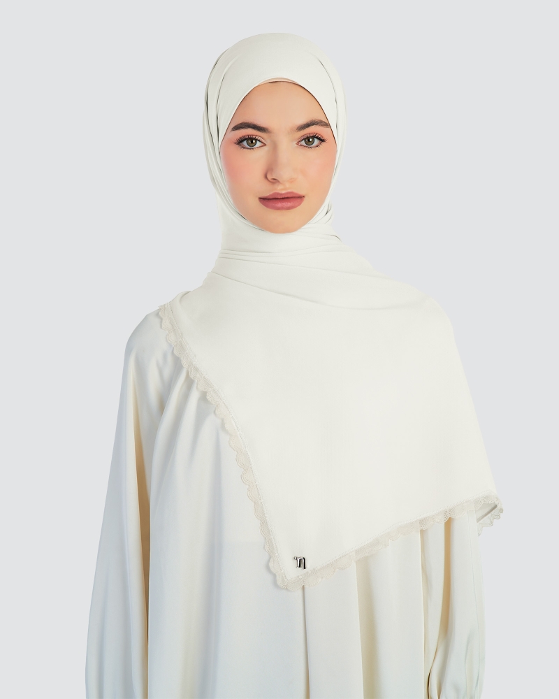 ALINA LACE SHAWL - WHITE