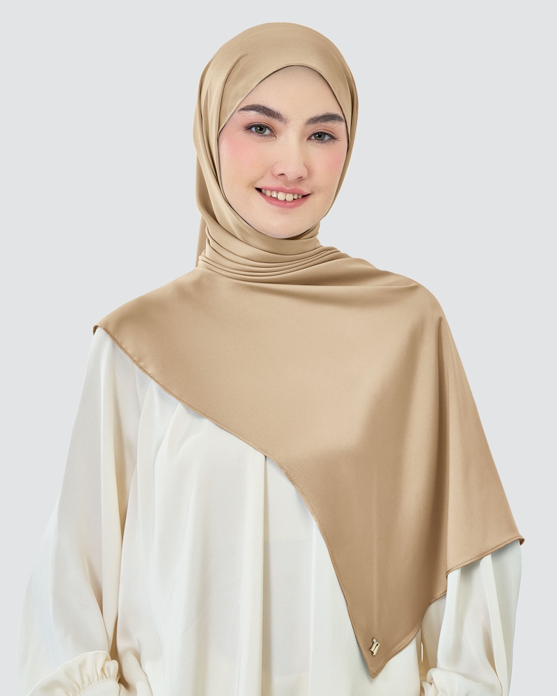AMAYA SATIN SHAWL - BRUSH
