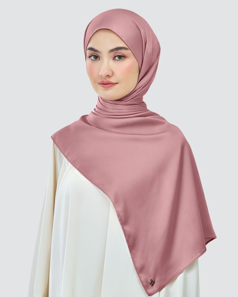 AMAYA SATIN SHAWL - NOSTALGIA ROSE