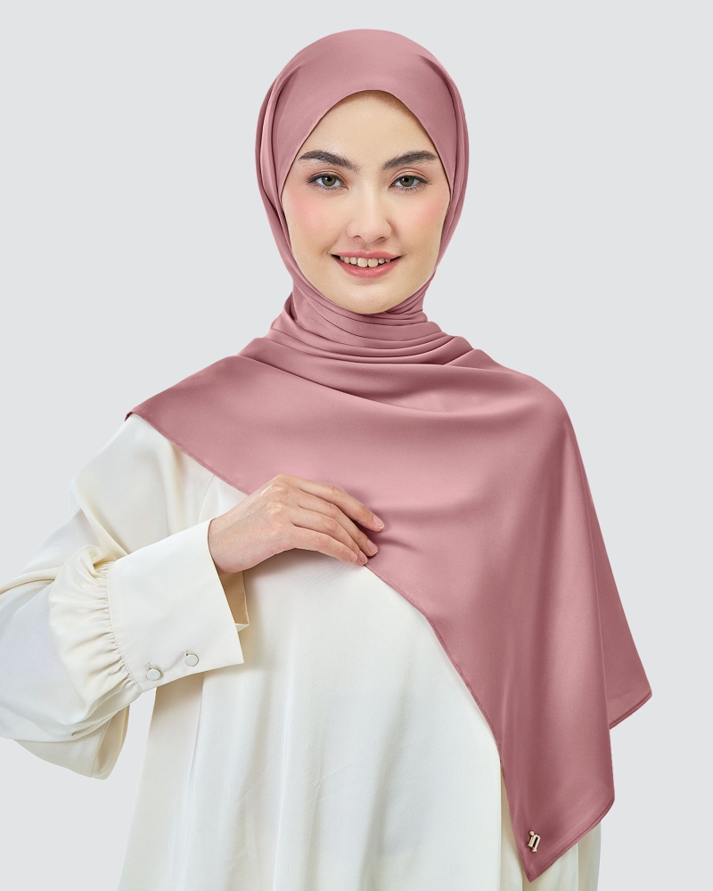 Image of AMAYA SATIN SHAWL - NOSTALGIA ROSE