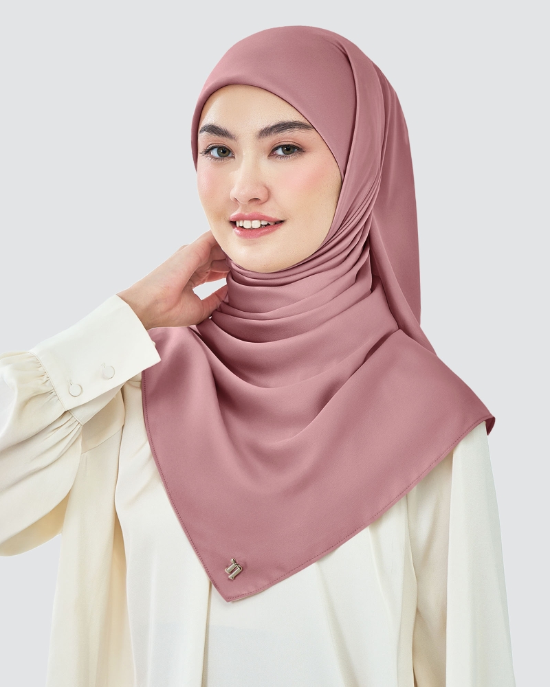 AMAYA SATIN SQUARE - NOSTALGIA ROSE