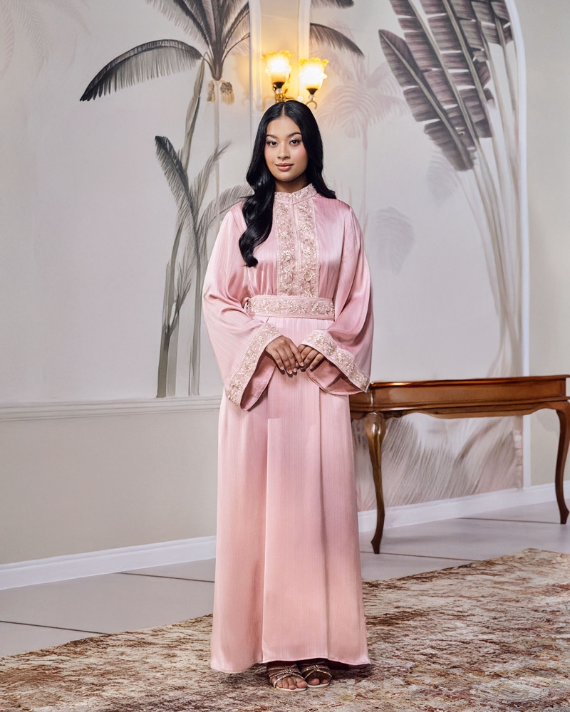 AMINA SATIN ABAYA AND SHAWL