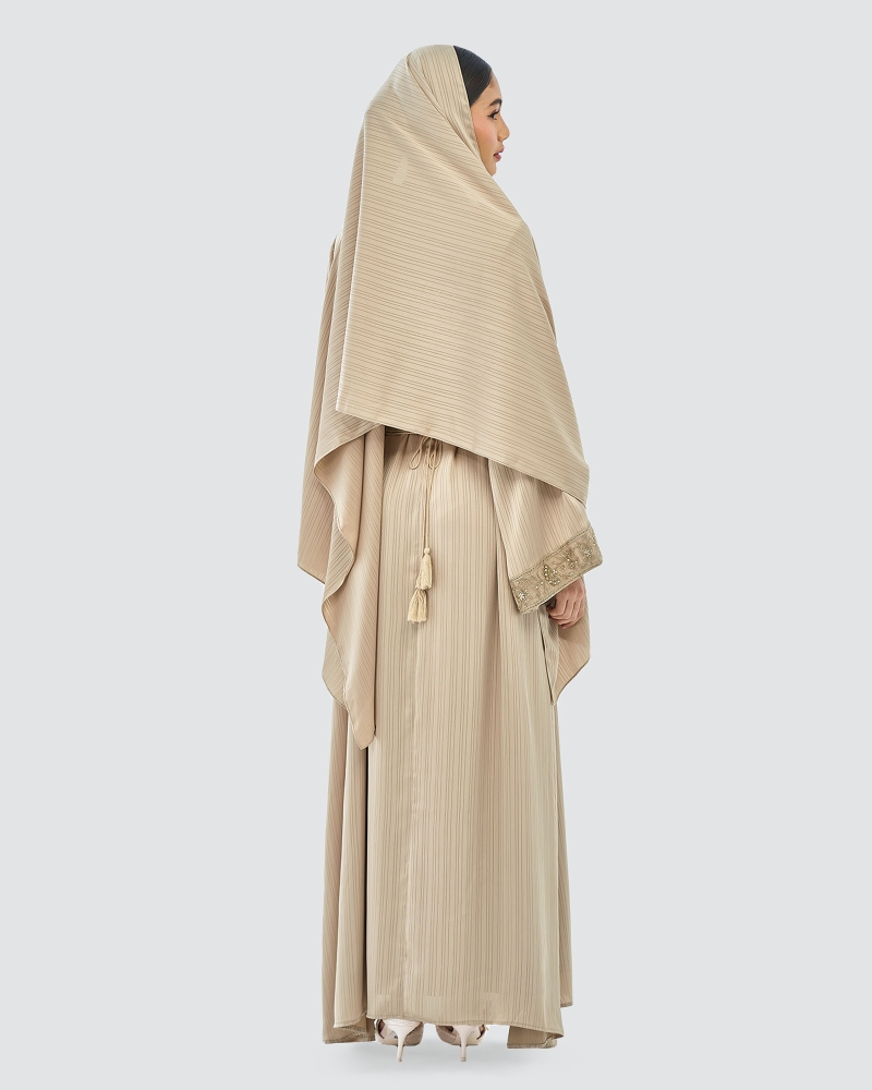 Image of AMINA SATIN ABAYA AND SHAWL