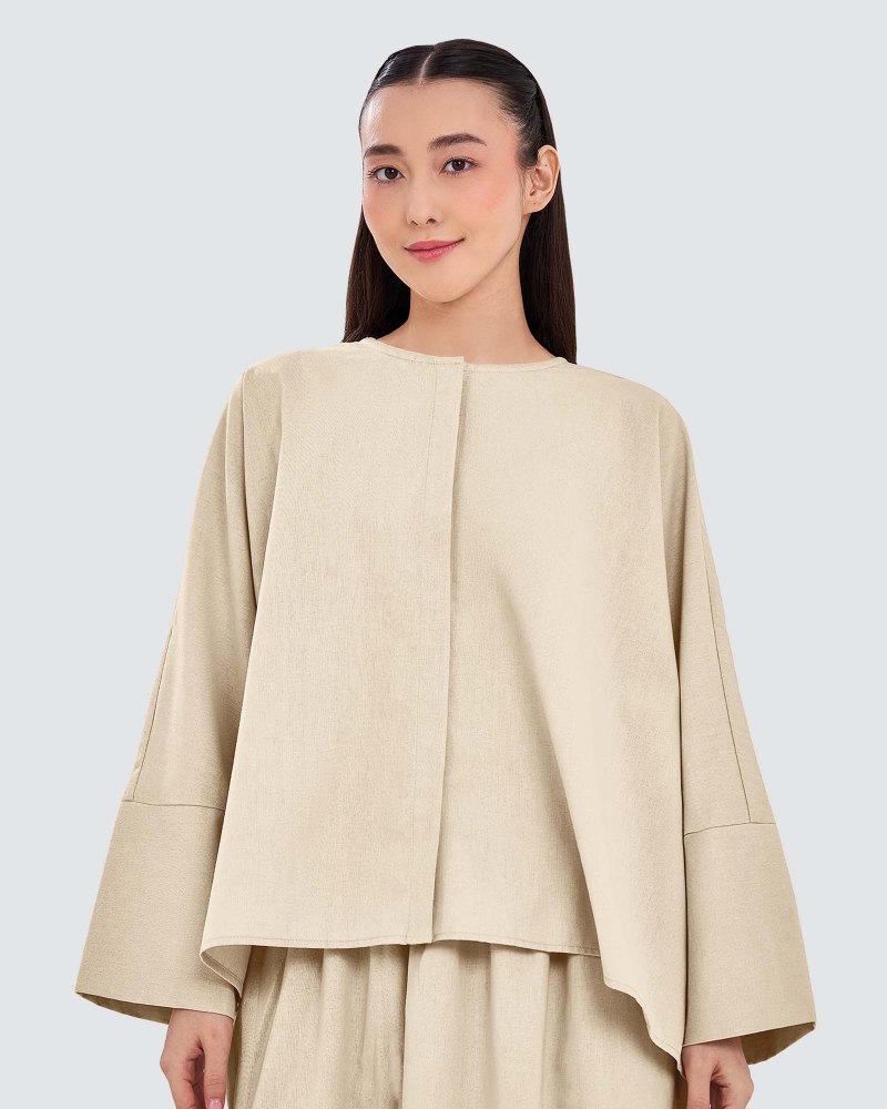 Image of AVA TOP - LINEN