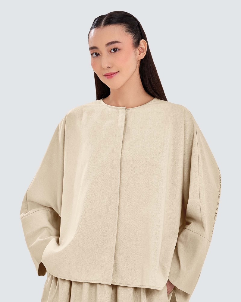 Image of AVA TOP - LINEN