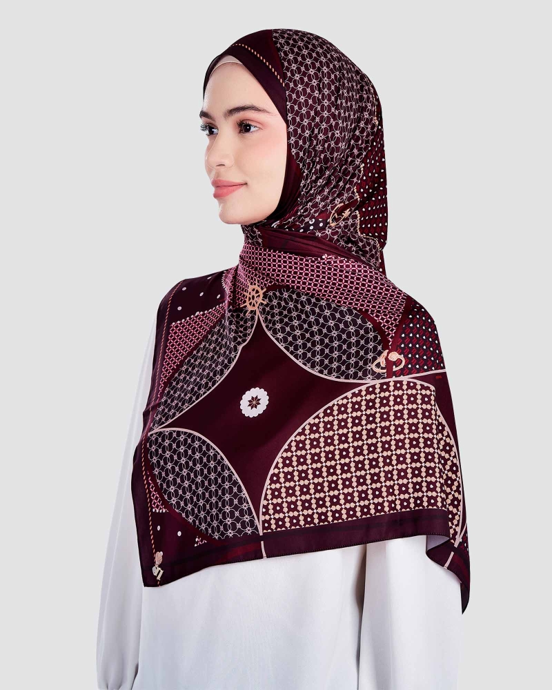 Image of BLUE CRUISE SHAWL - ANCHOR RED